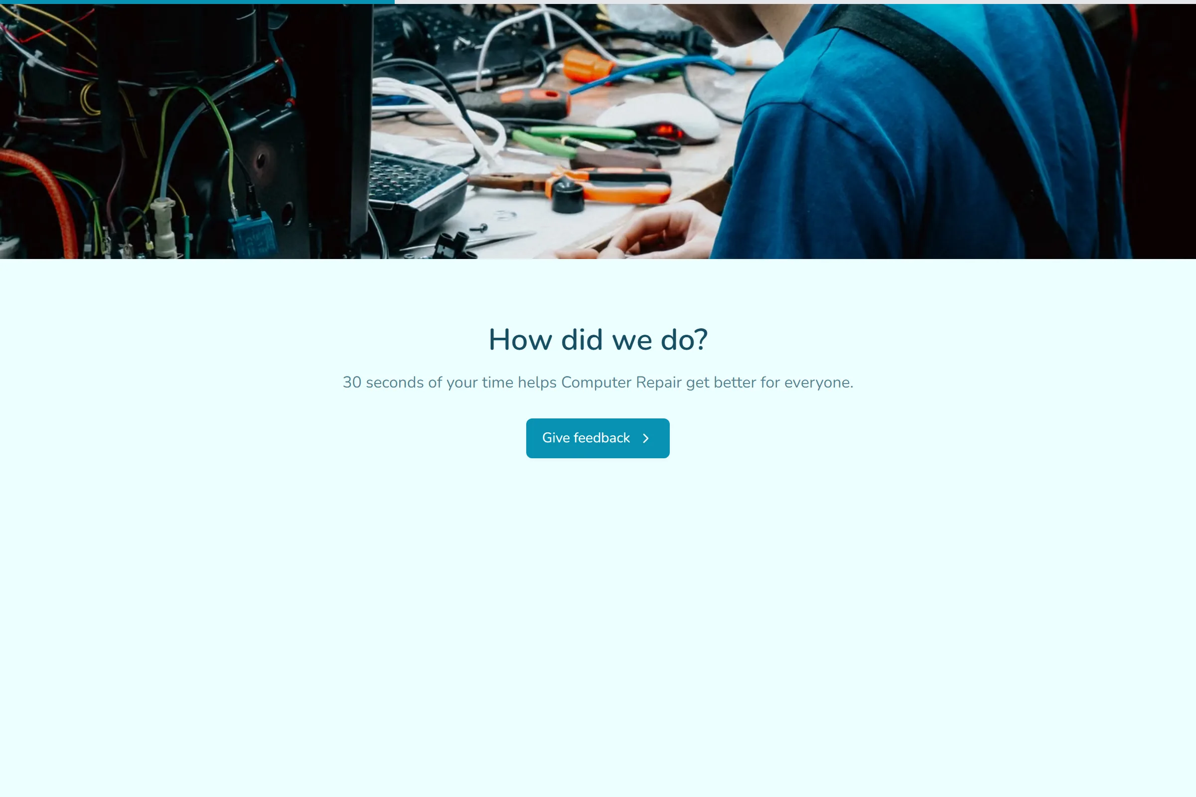 Computer Repair Quick Feedback template preview