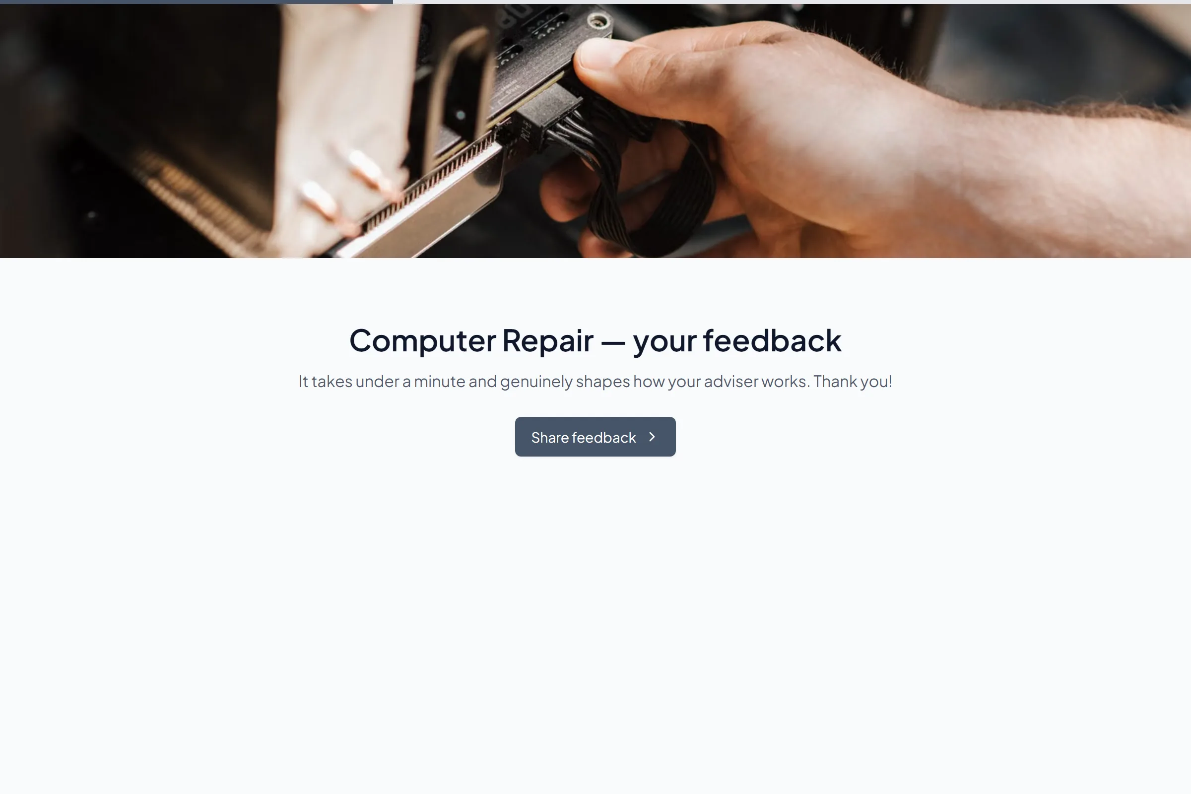 Computer Repair Satisfaction Survey template preview