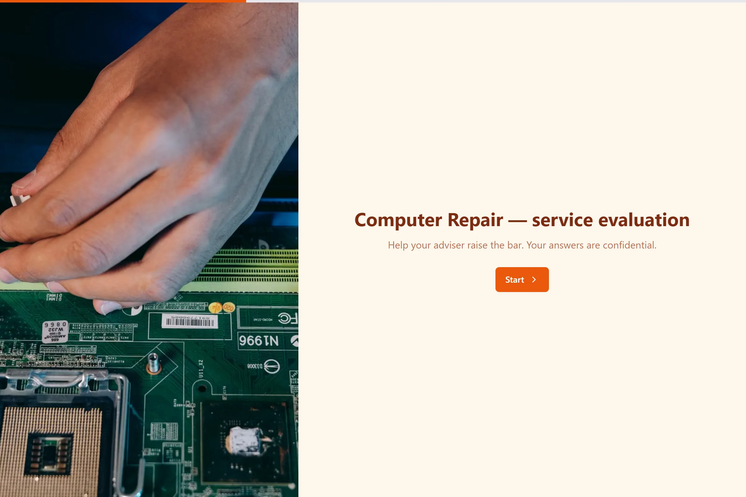 Computer Repair Service Evaluation template preview