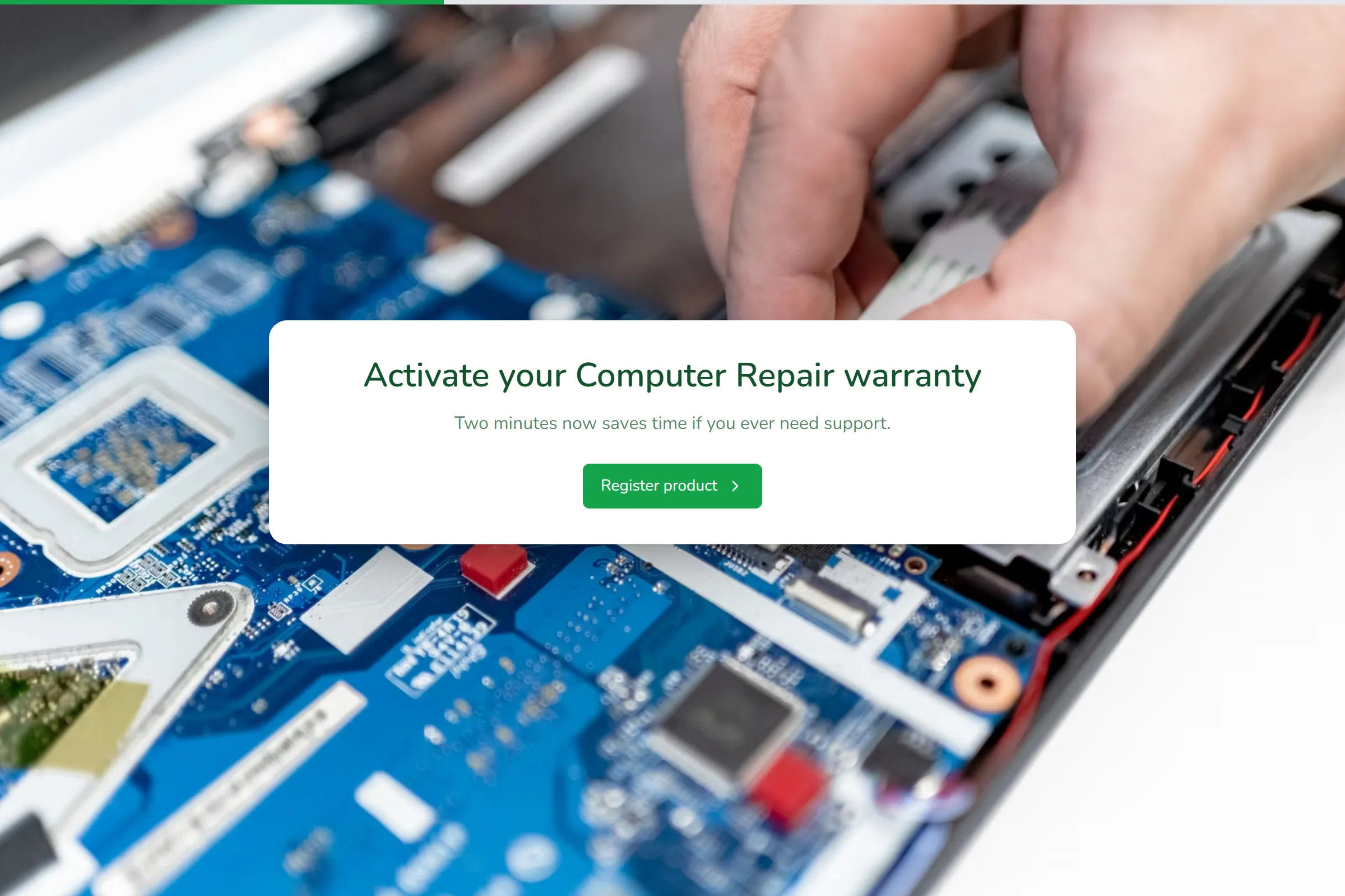 Computer Repair Warranty Registration template preview