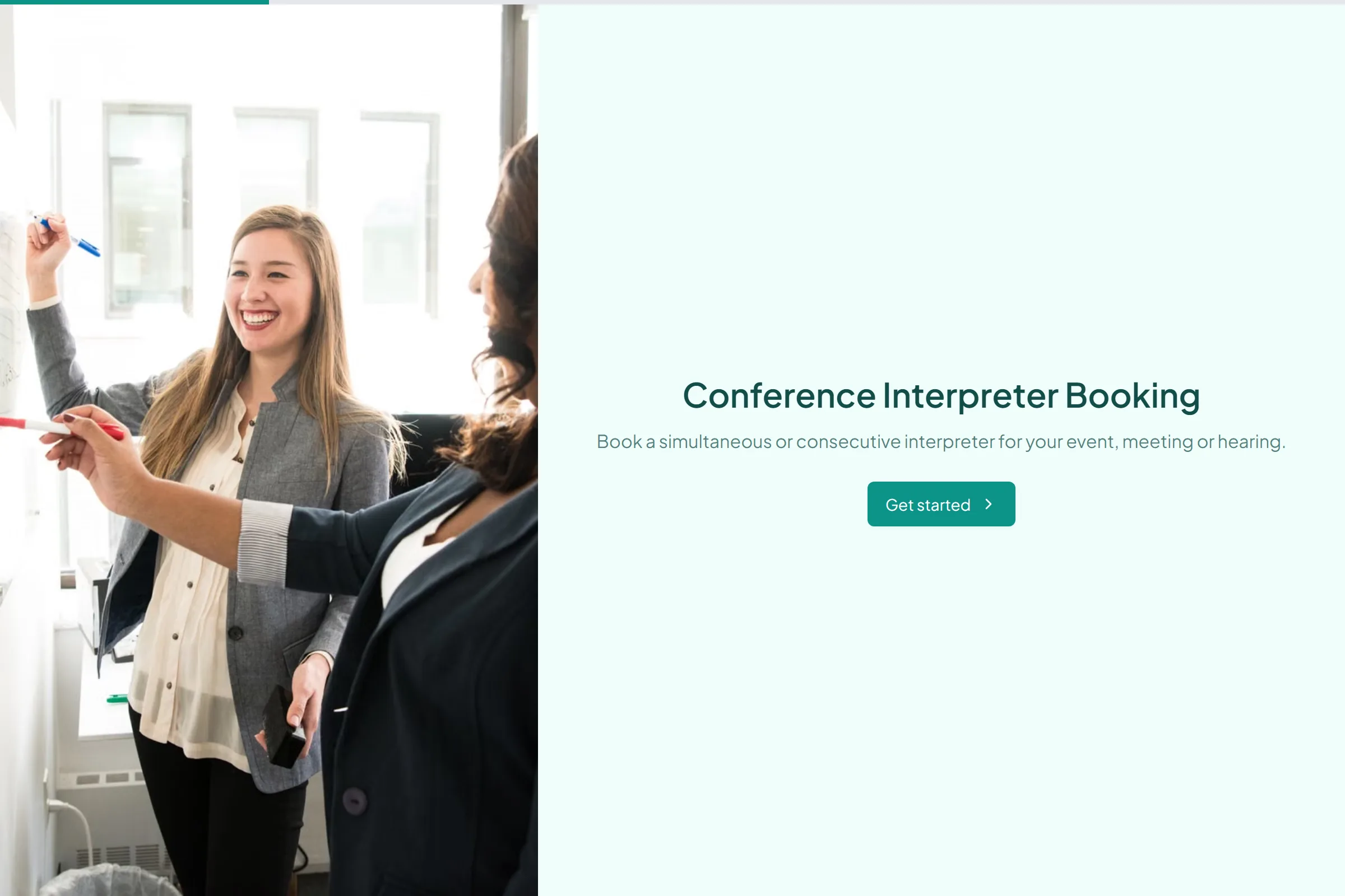 Conference Interpreter Booking template preview