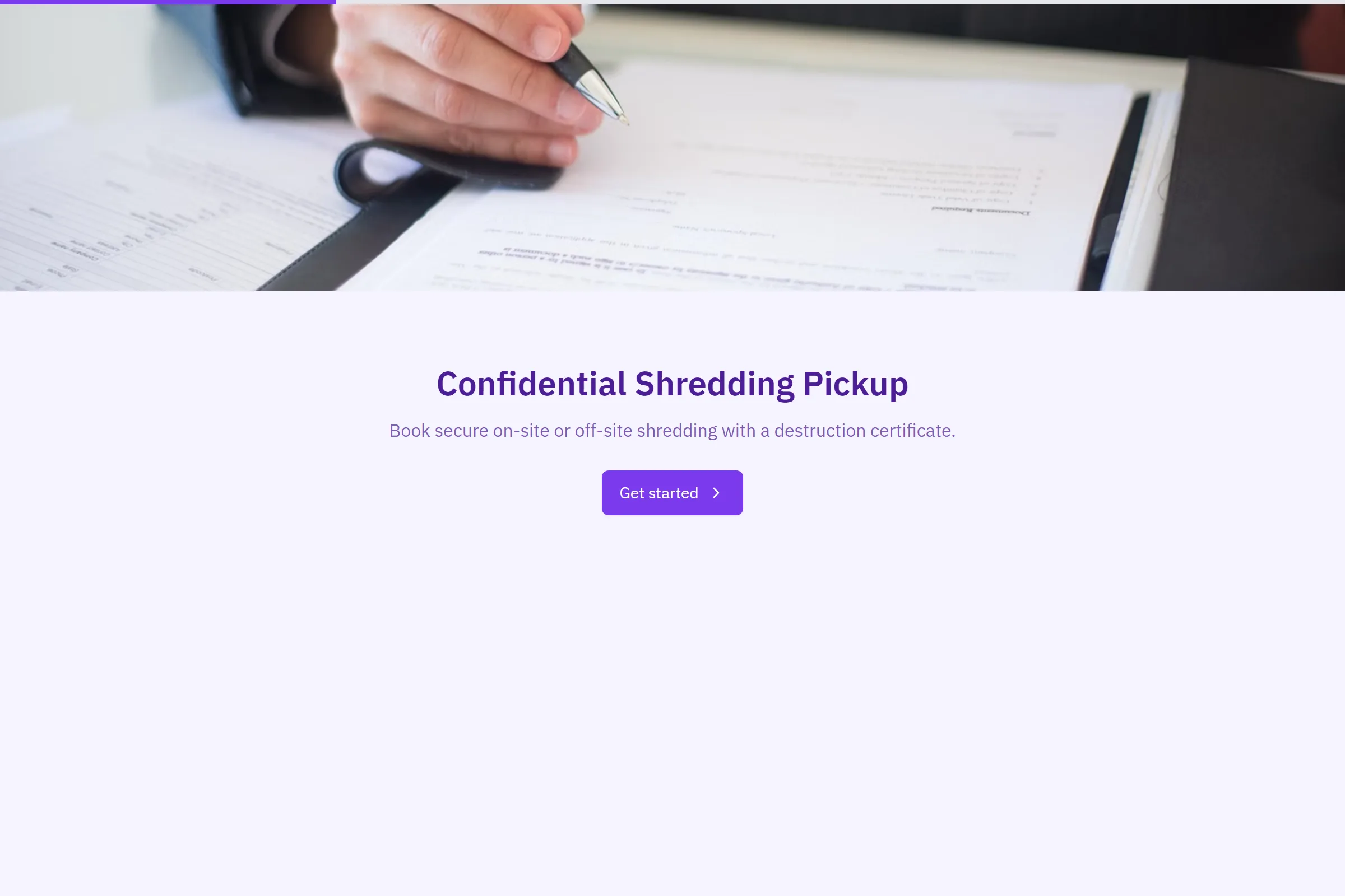 Confidential Shredding Pickup template preview