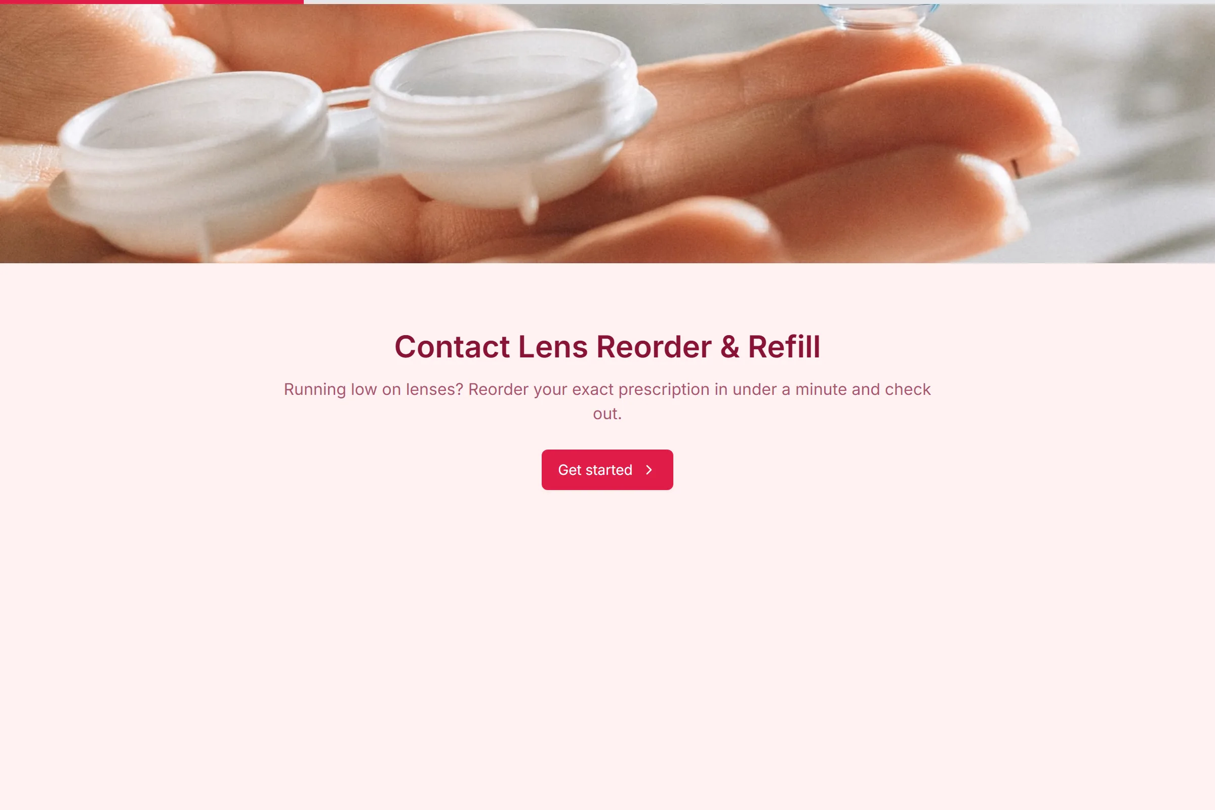 Contact Lens Reorder & Refill template preview
