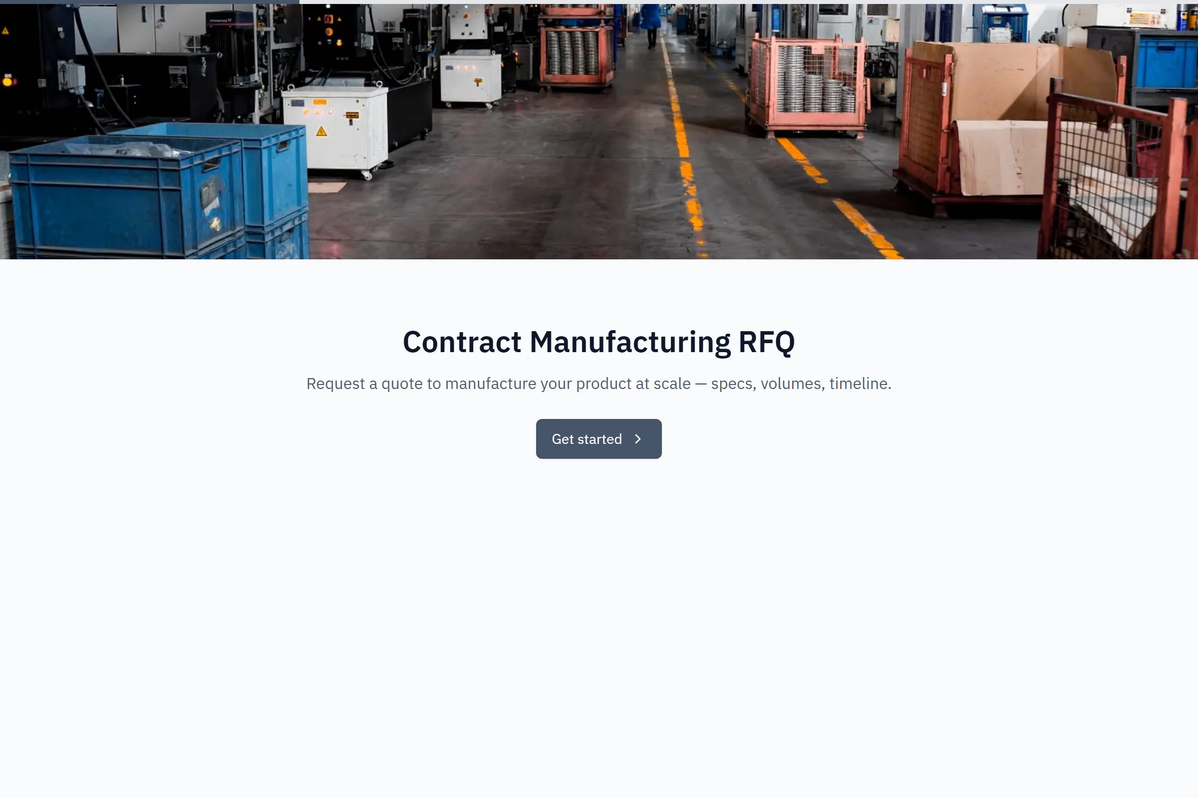 Contract Manufacturing RFQ template preview