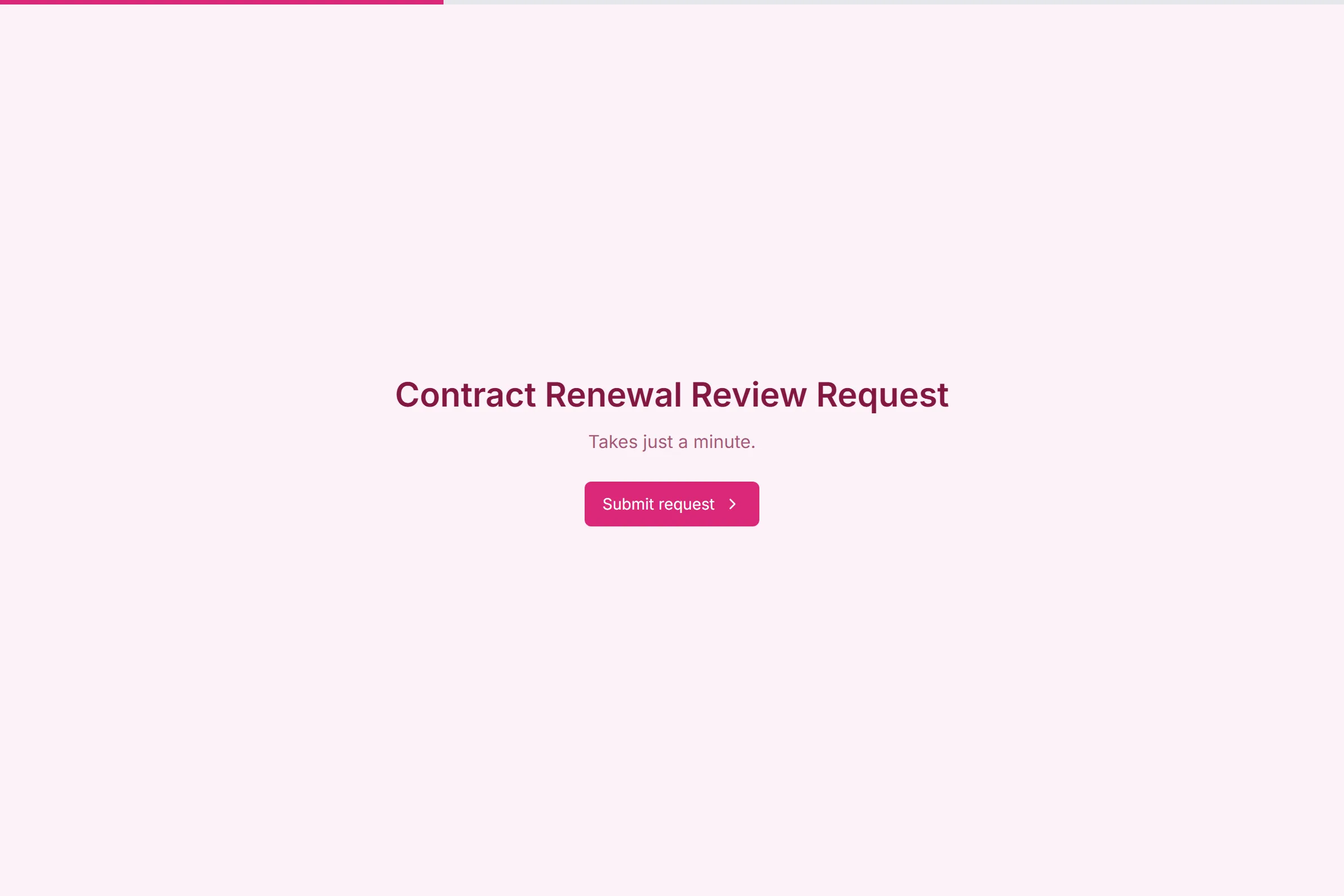 Contract Renewal Review Request template preview