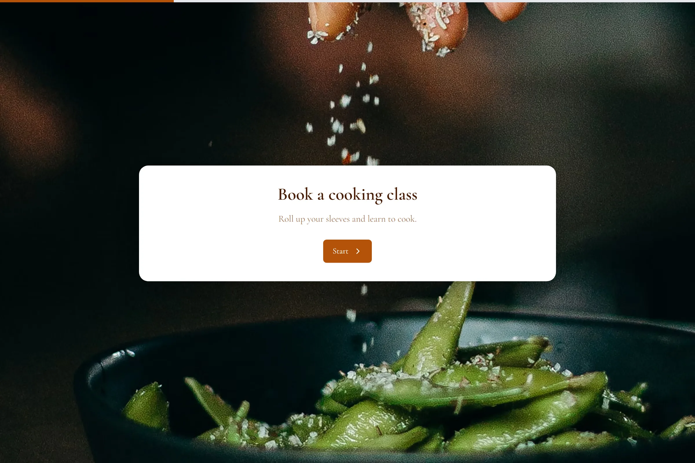 Cooking Class Booking template preview