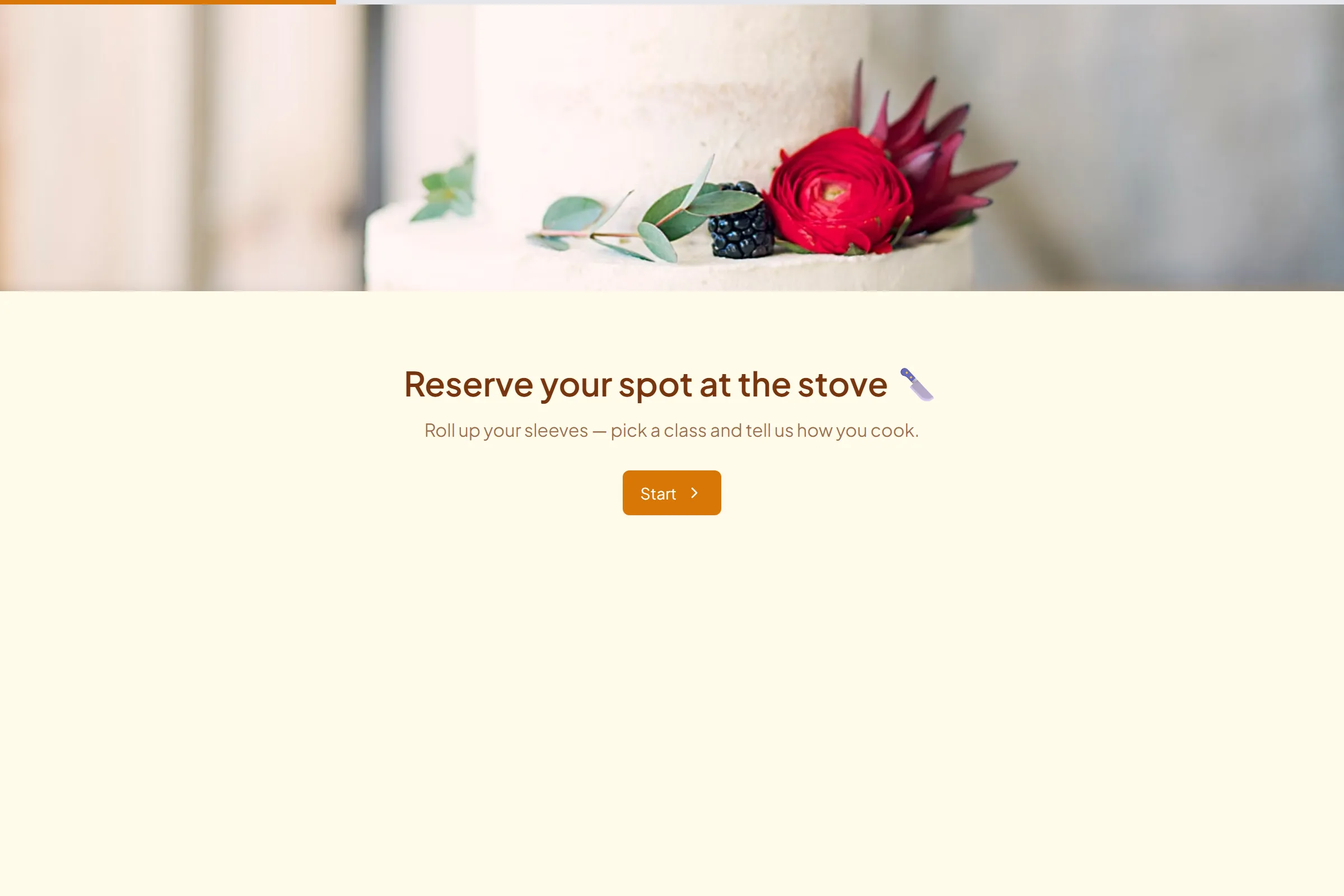 Cooking Class Registration template preview