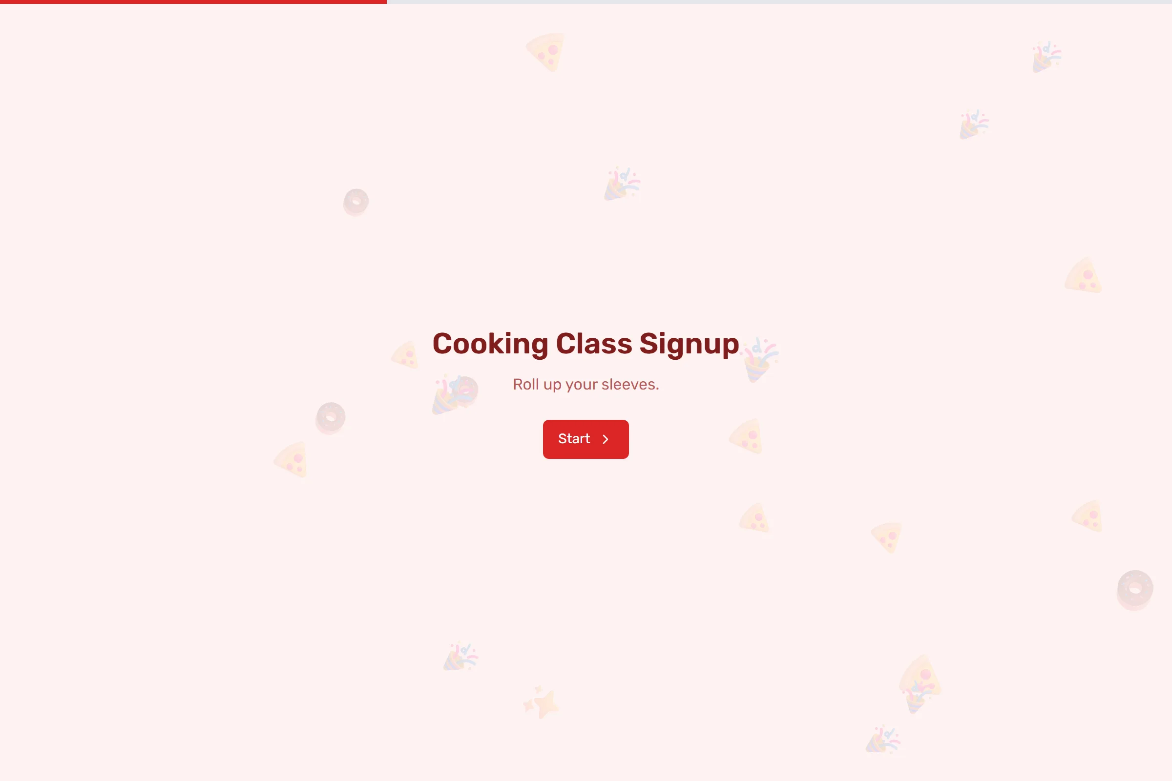 Cooking Class Signup template preview