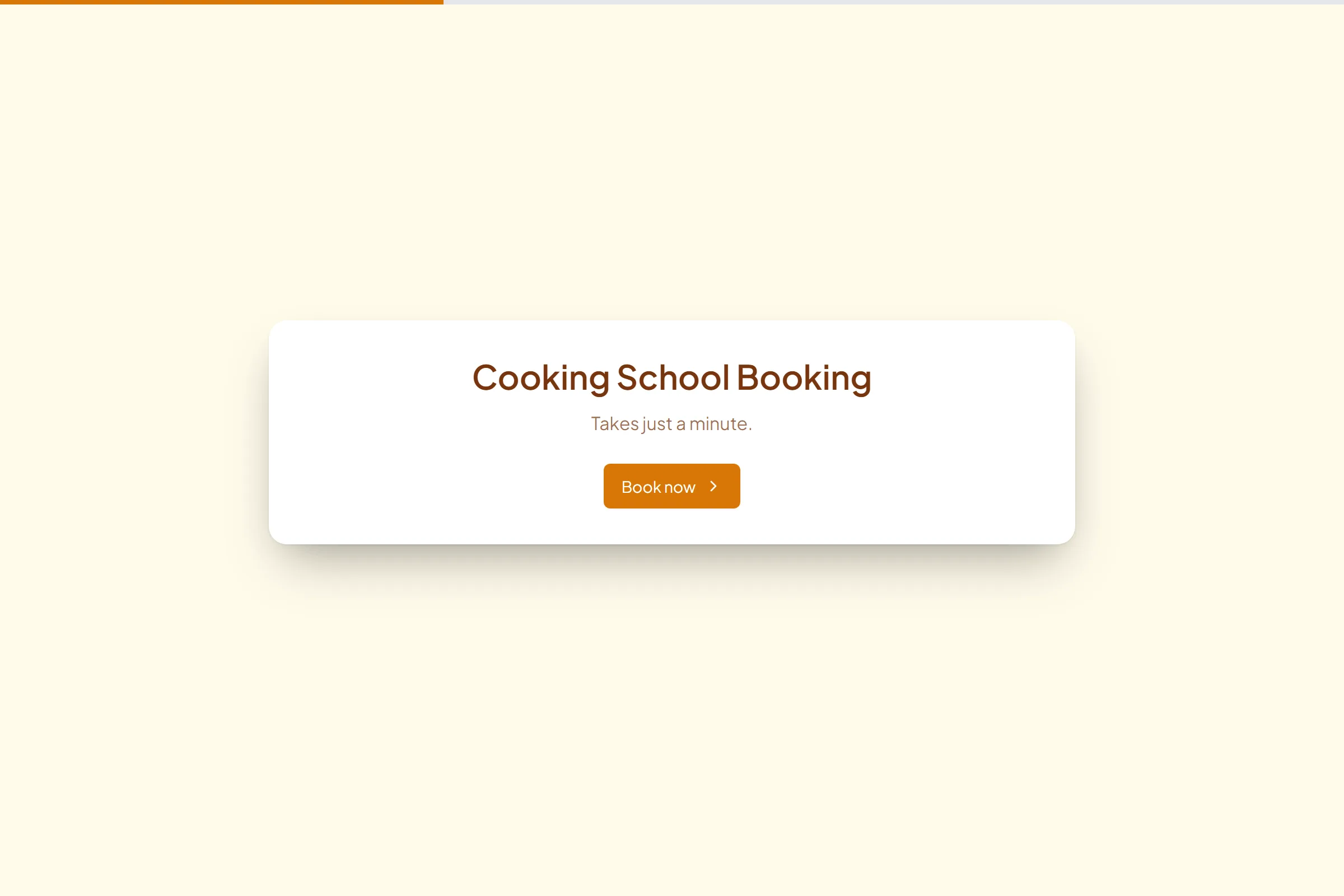 Cooking School Booking template preview