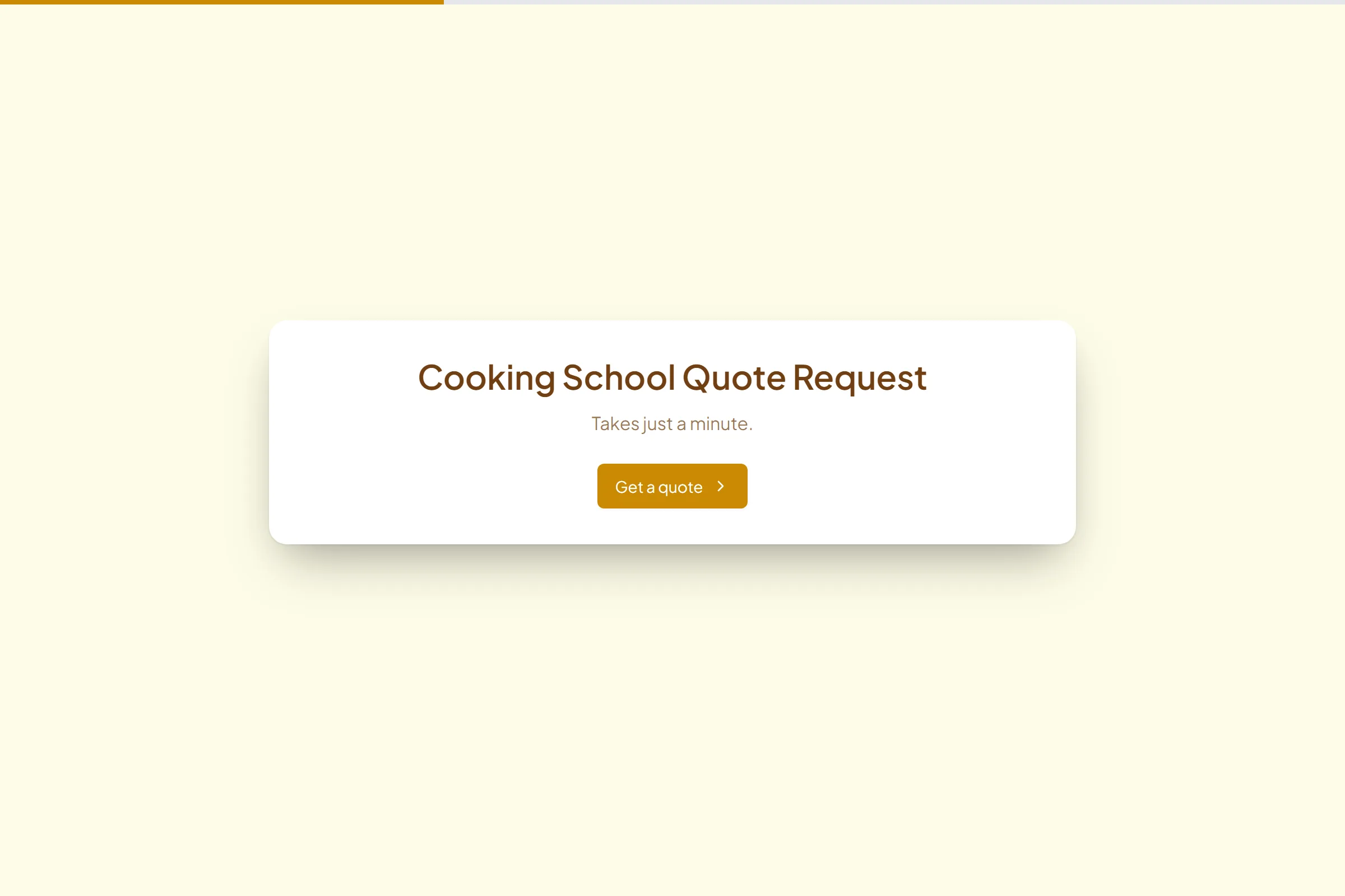Cooking School Quote Request template preview