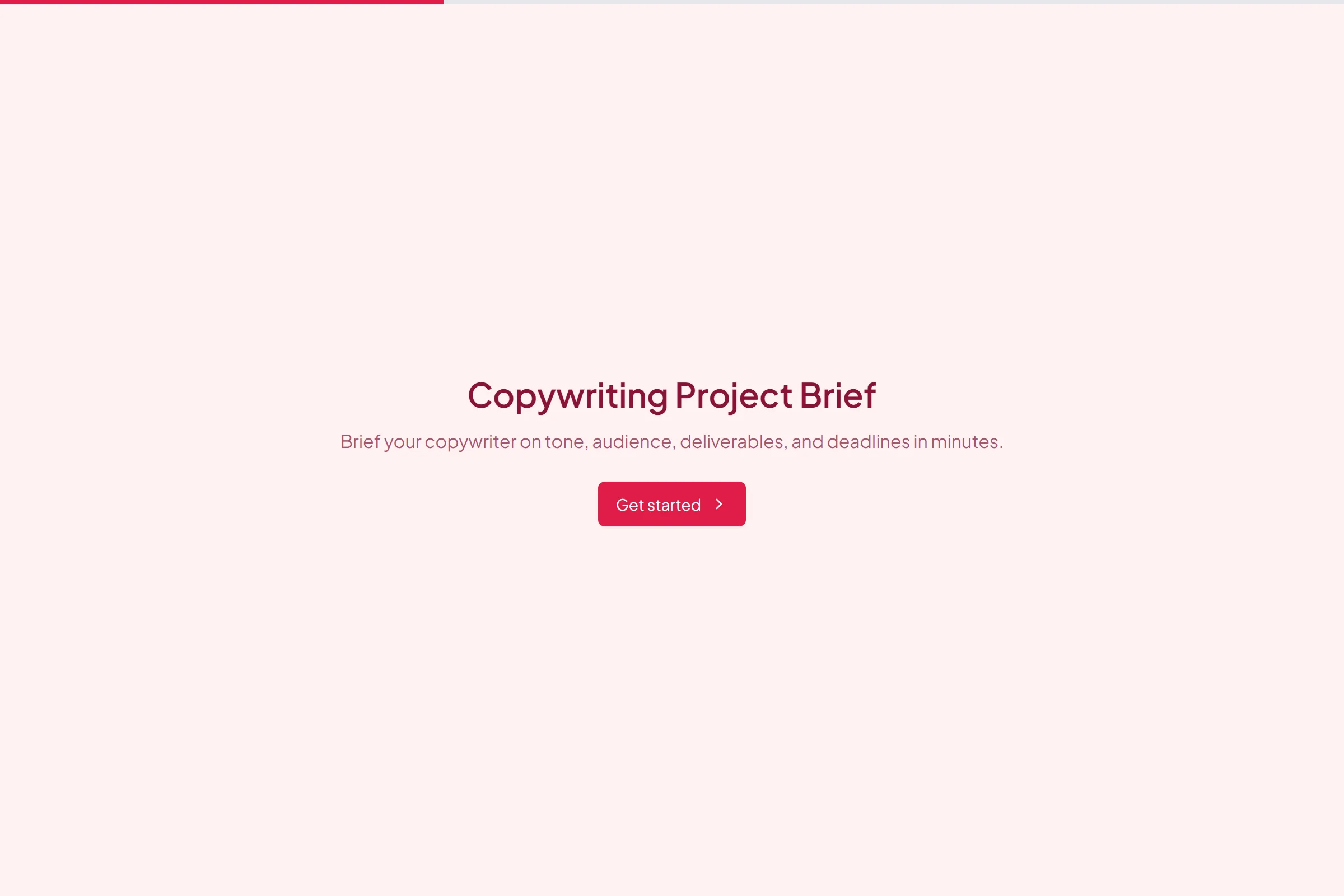 Copywriting Project Brief template preview