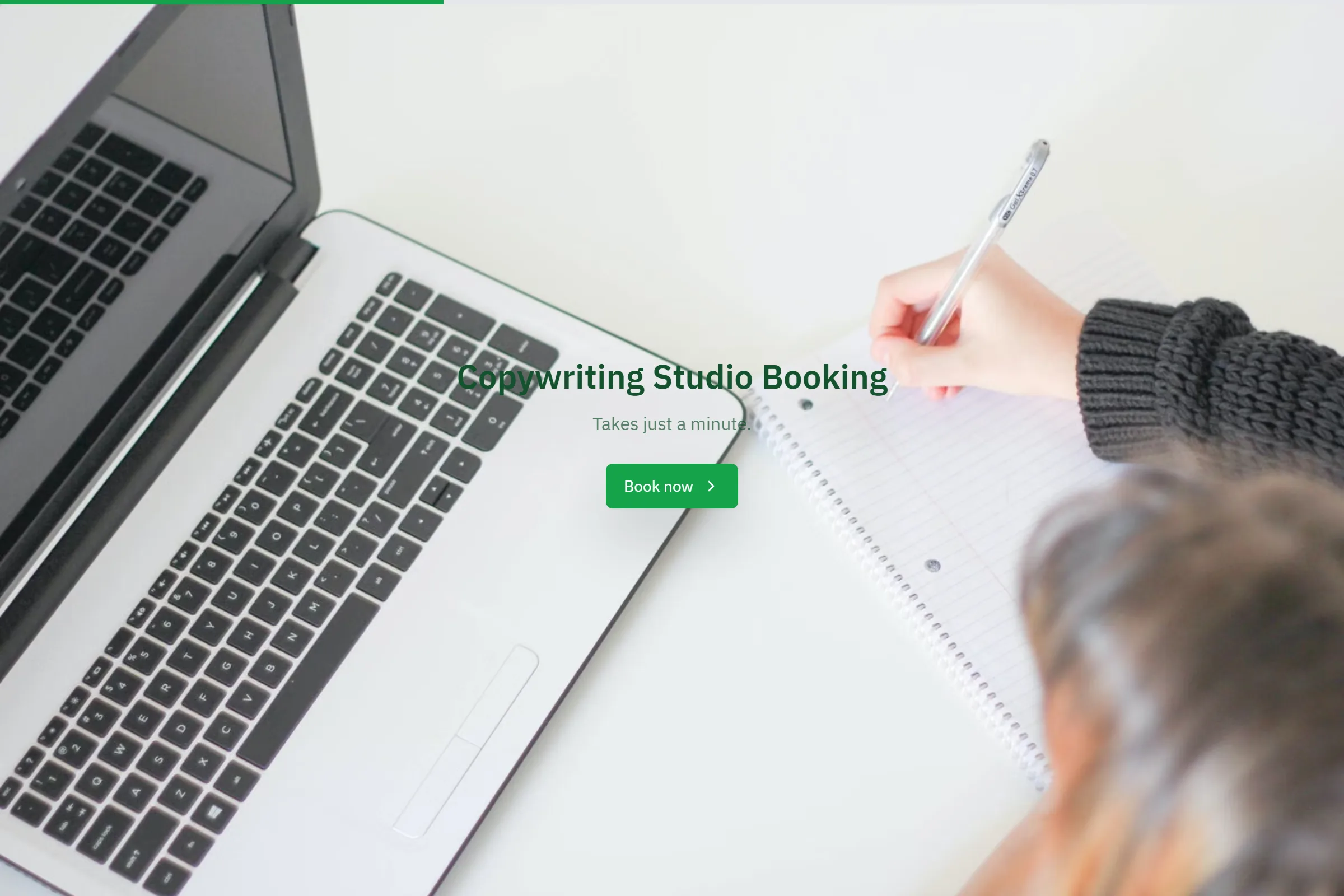 Copywriting Studio Booking template preview