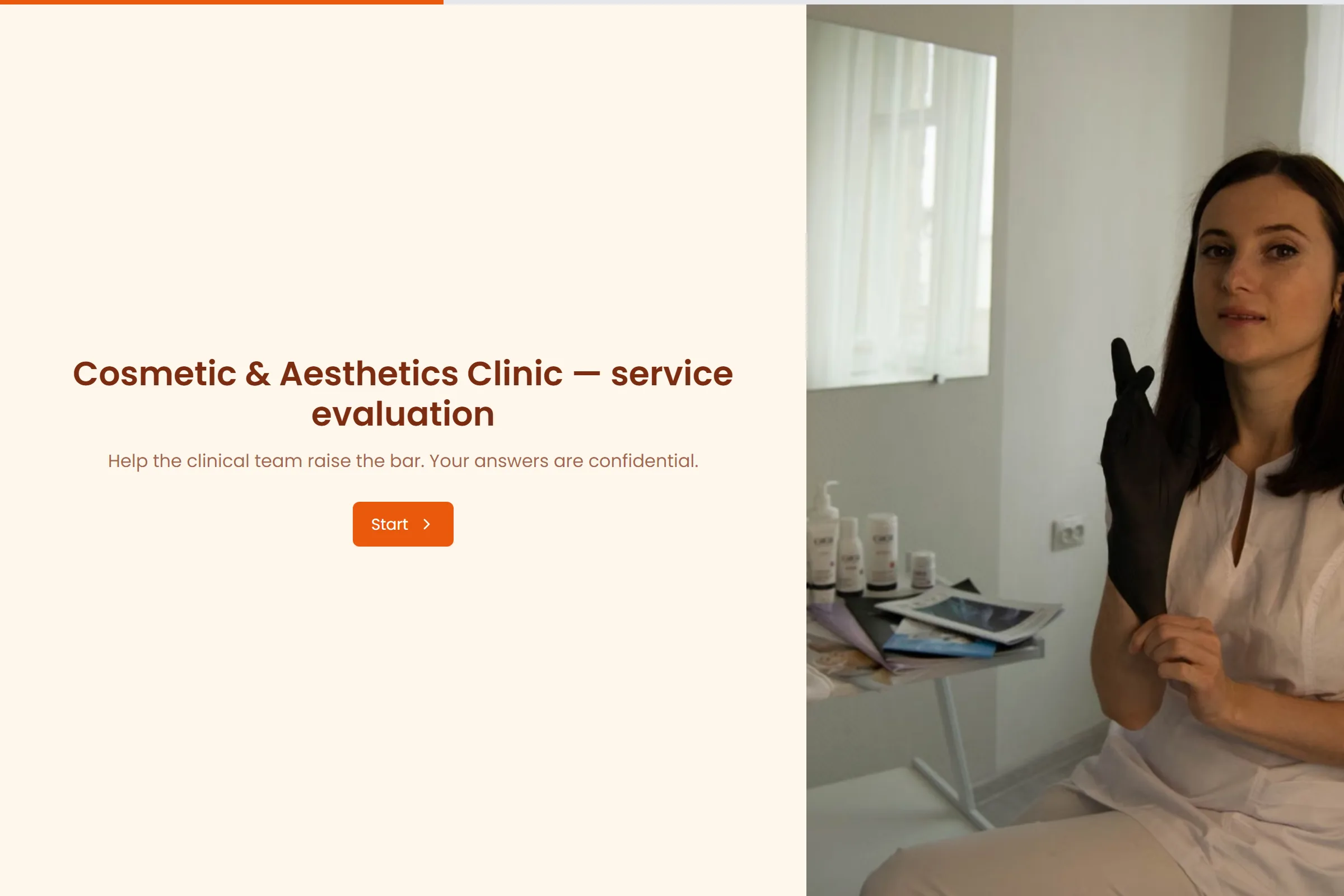 Cosmetic & Aesthetics Clinic Service Evaluation template preview