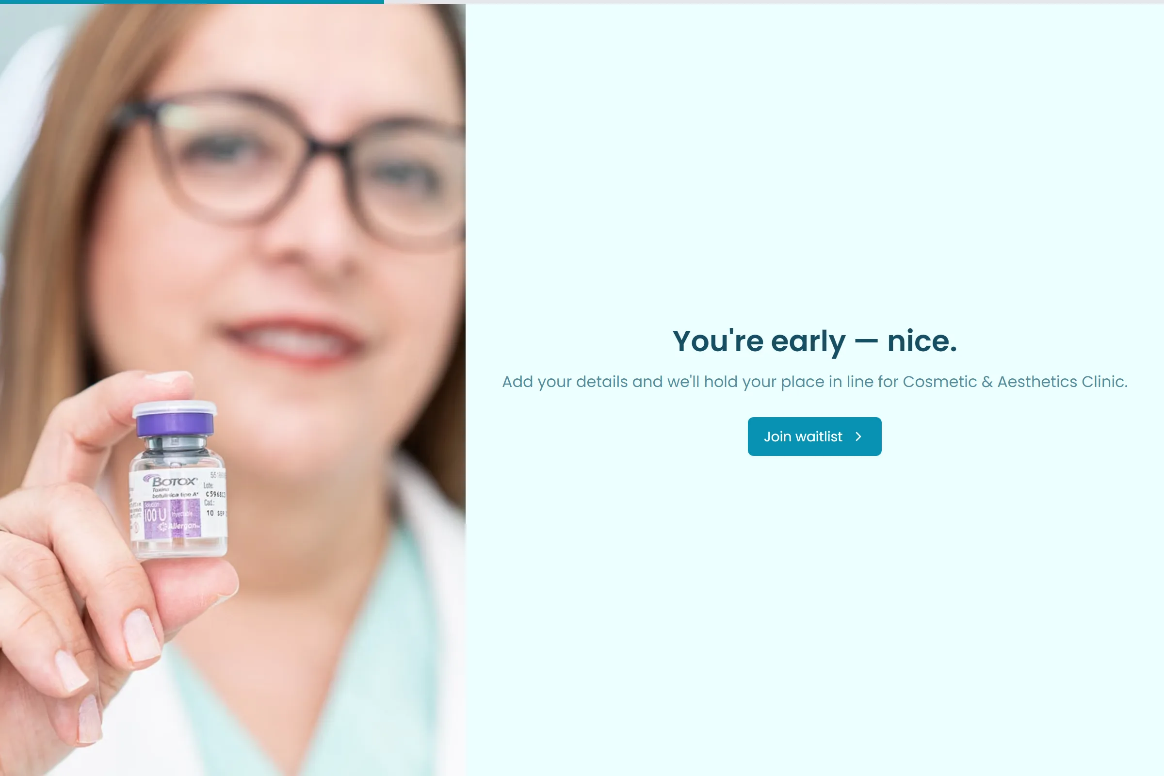 Cosmetic & Aesthetics Clinic Waitlist template preview