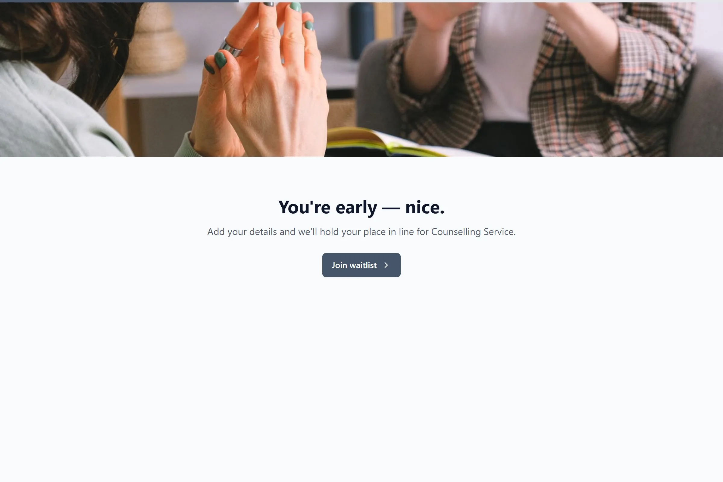 Counselling Service Waitlist template preview