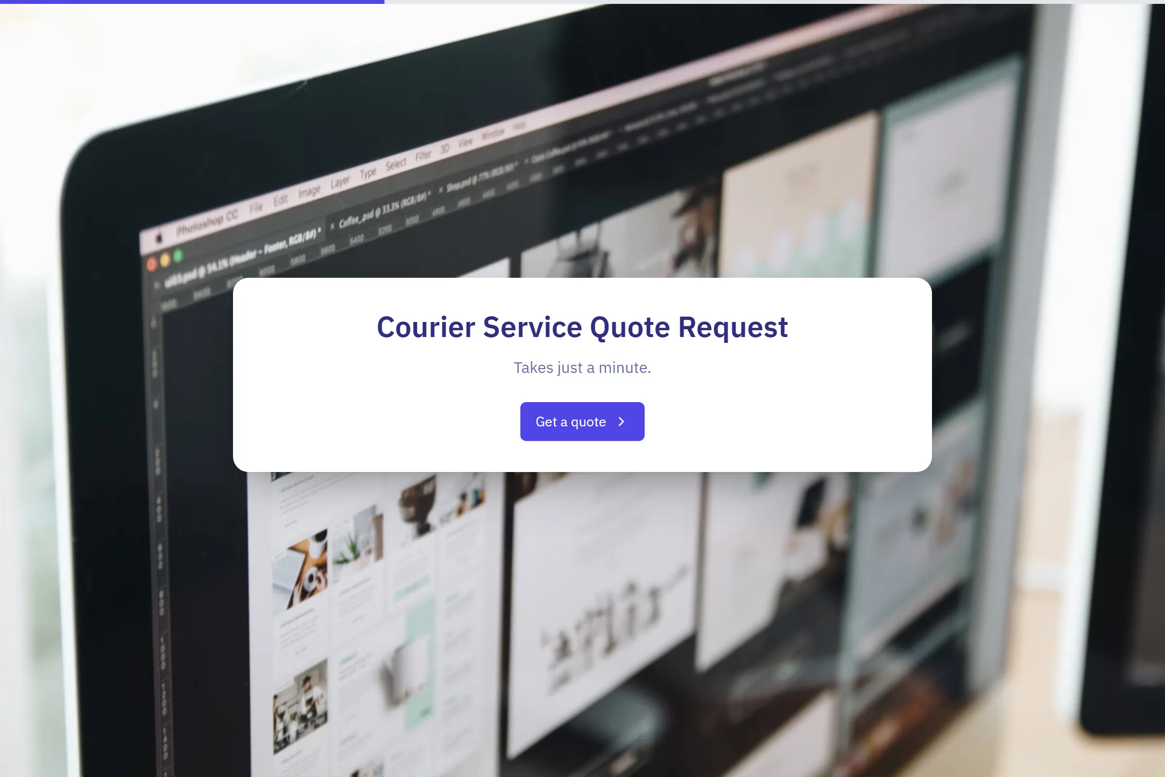 Courier Service Quote Request template preview