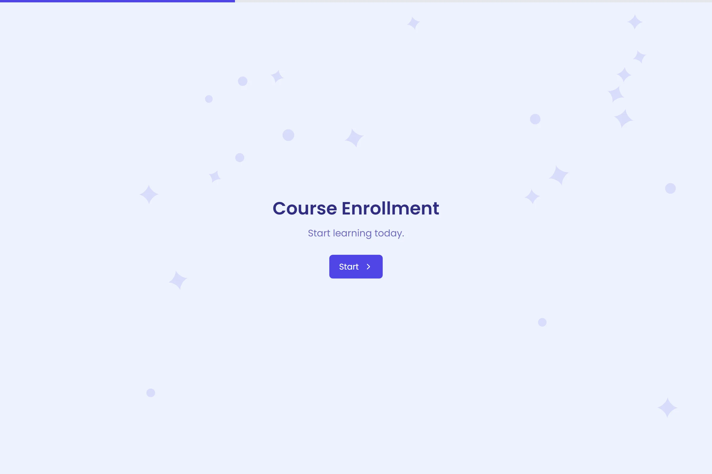 Course Enrollment template preview