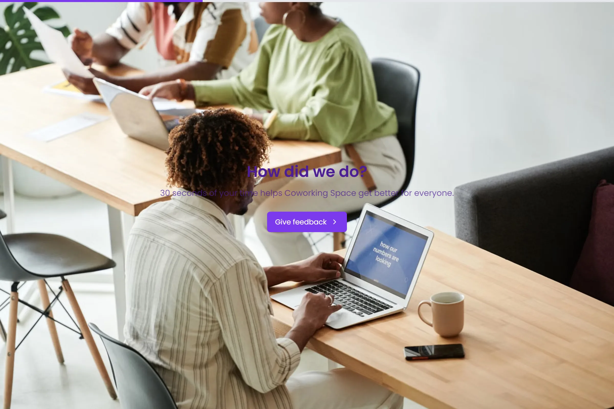 Coworking Space Quick Feedback template preview