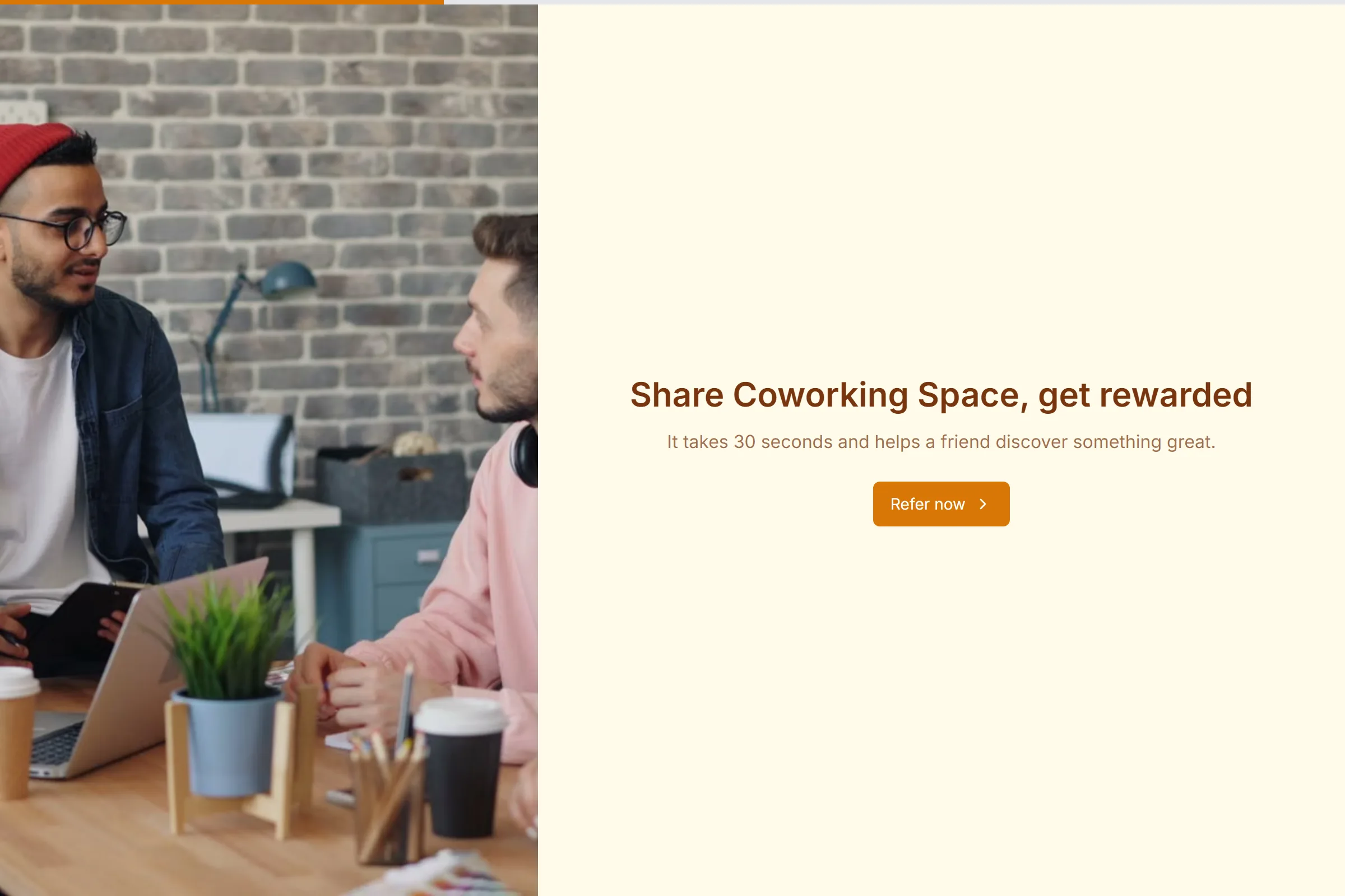 Coworking Space Referral Form template preview