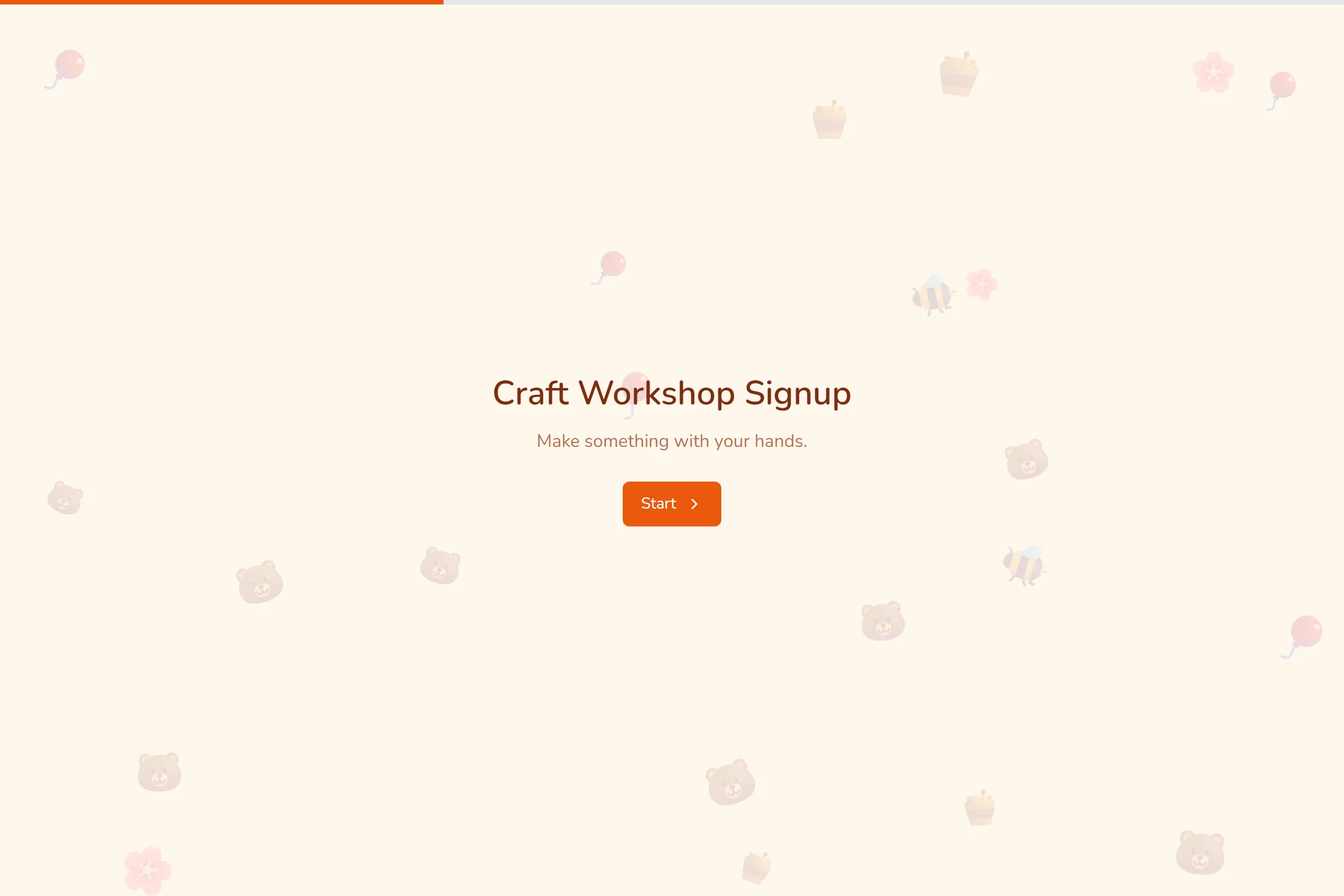 Craft Workshop Signup template preview
