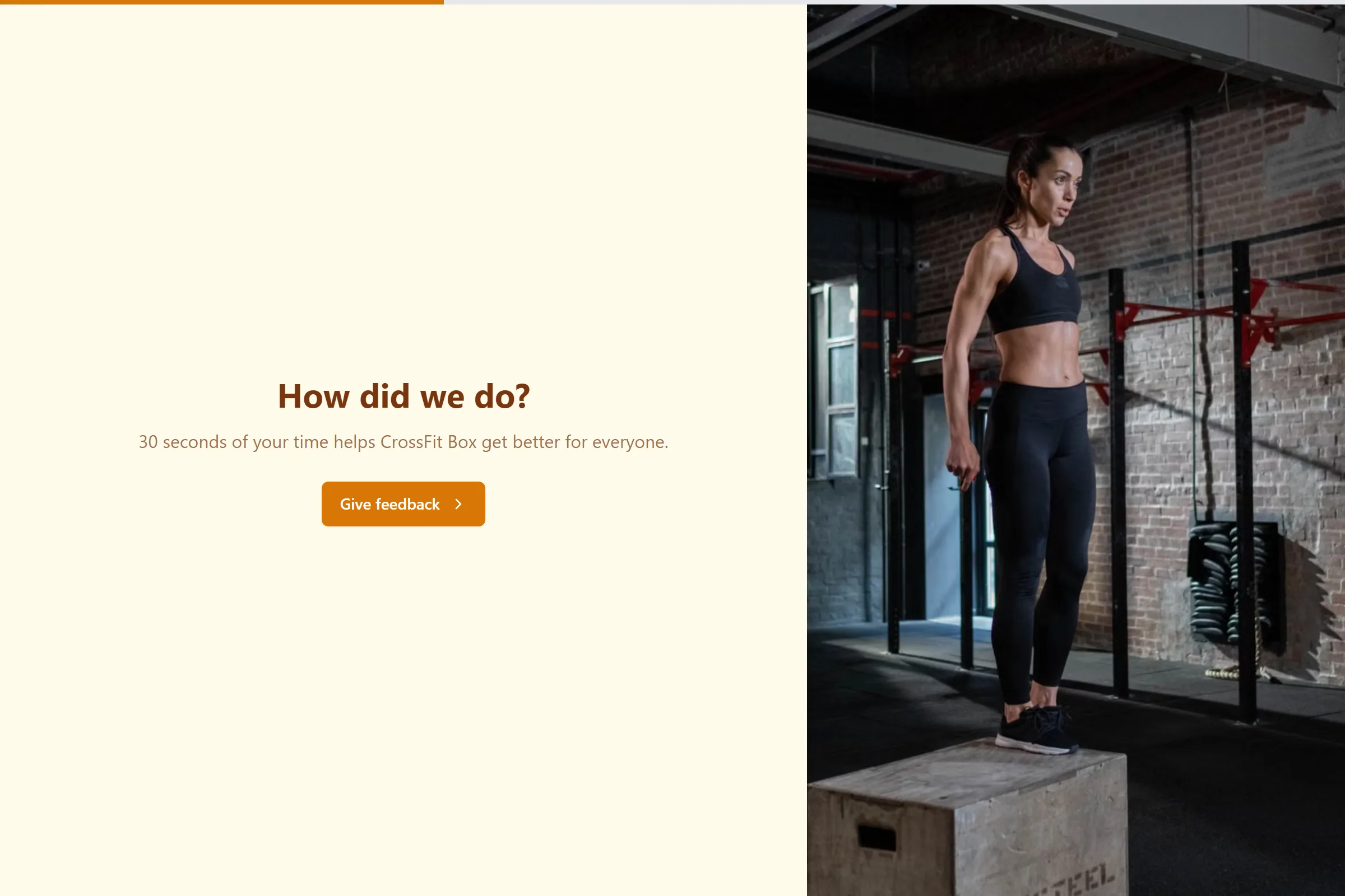 CrossFit Box Quick Feedback template preview