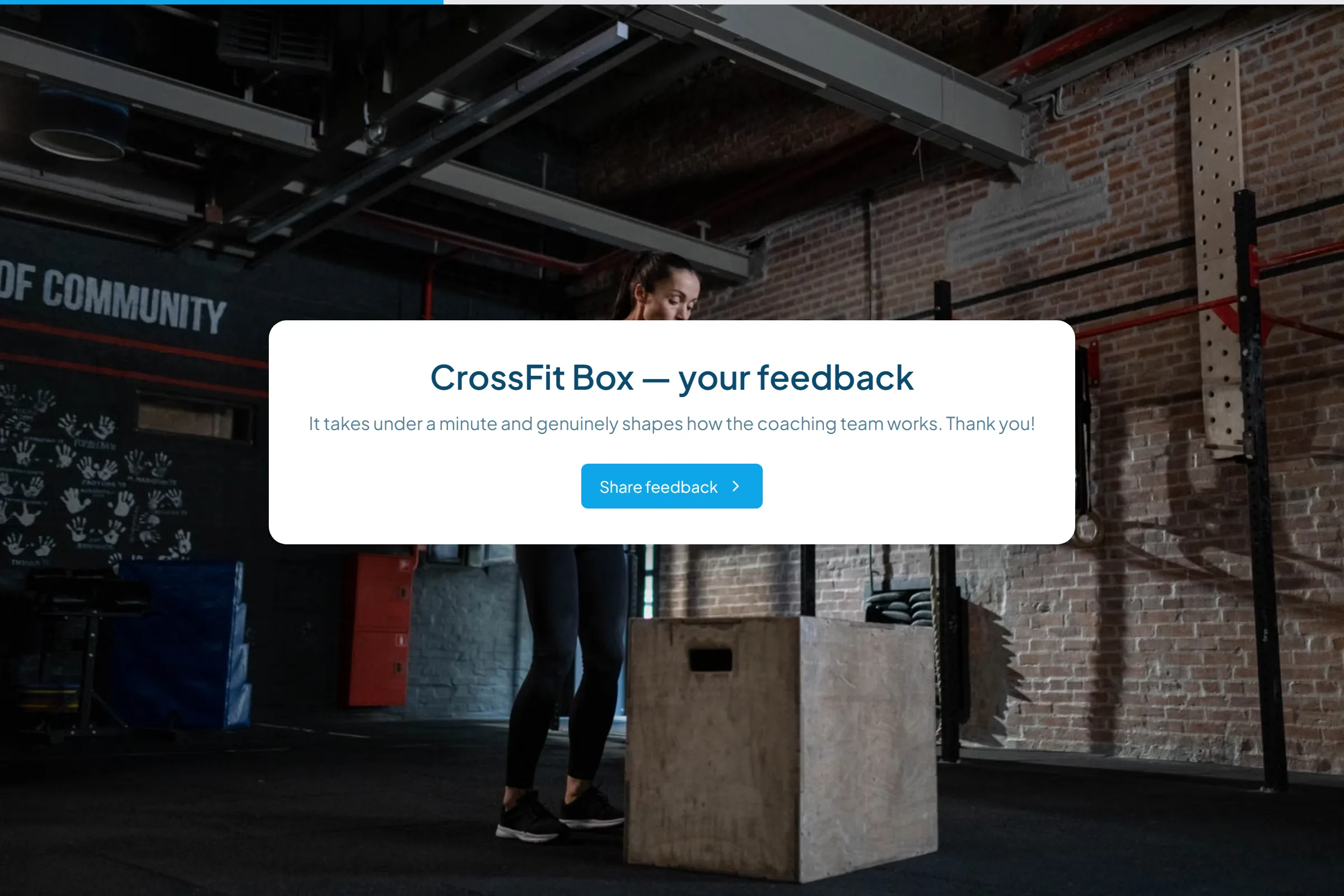 CrossFit Box Satisfaction Survey template preview