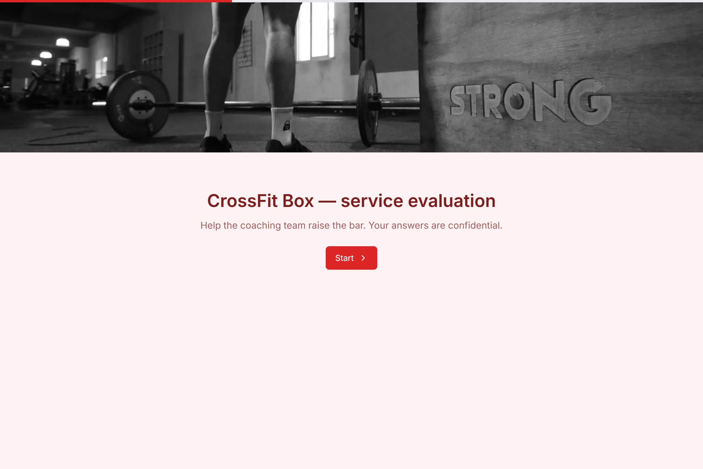 CrossFit Box Service Evaluation template preview