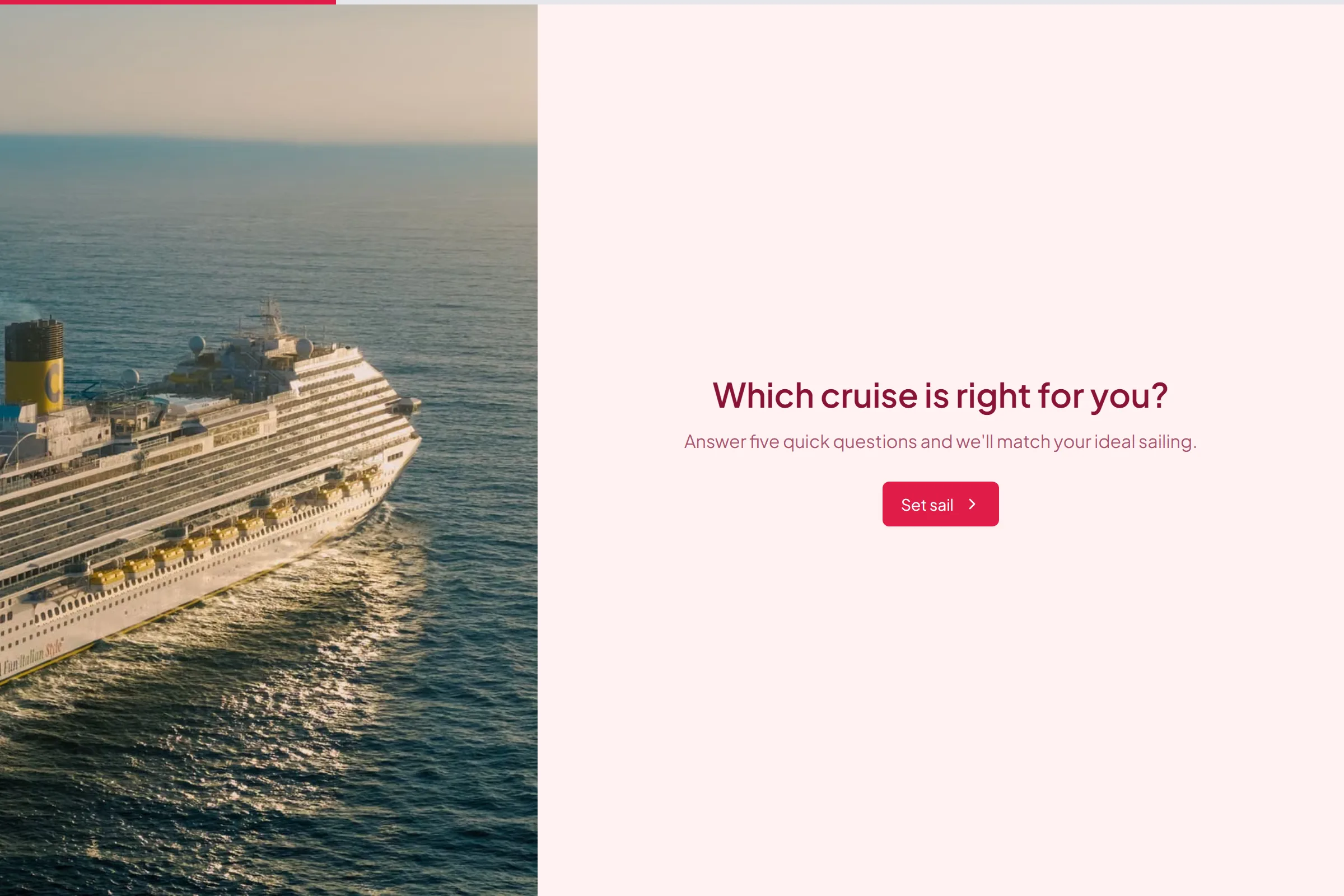 Cruise Finder Quiz template preview