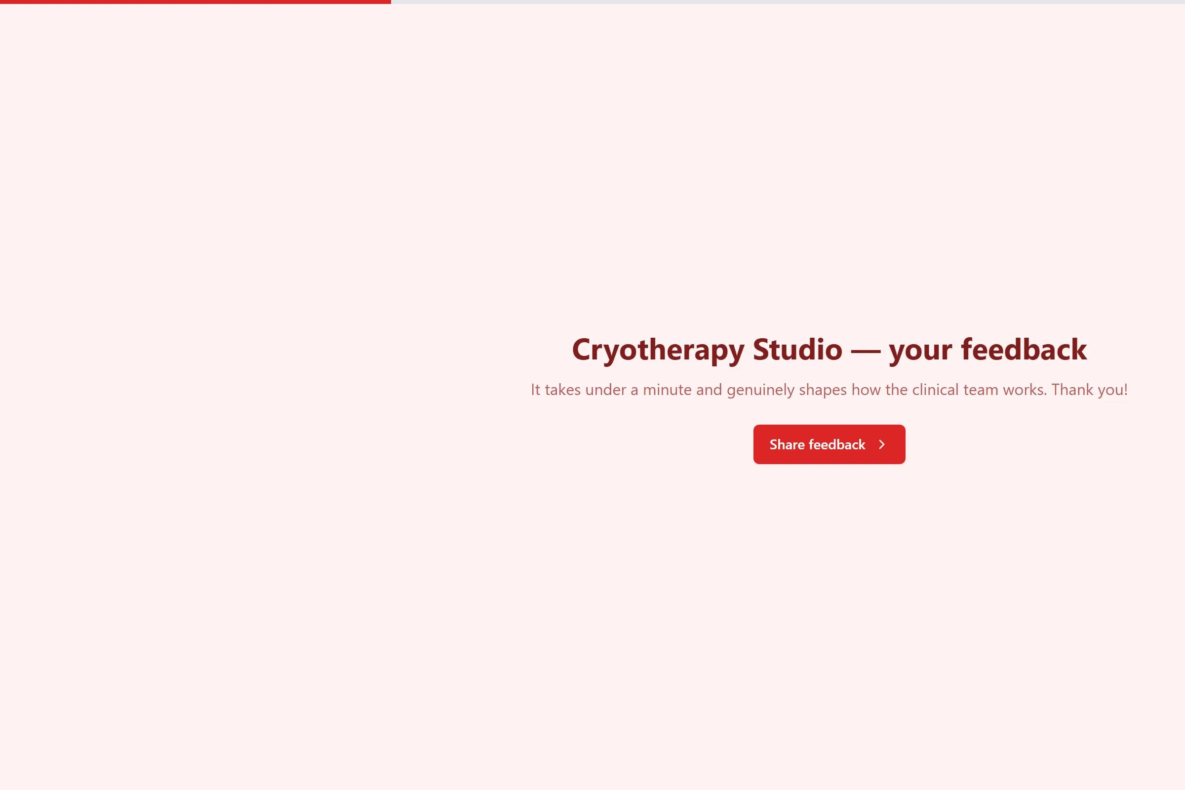 Cryotherapy Studio Satisfaction Survey template preview