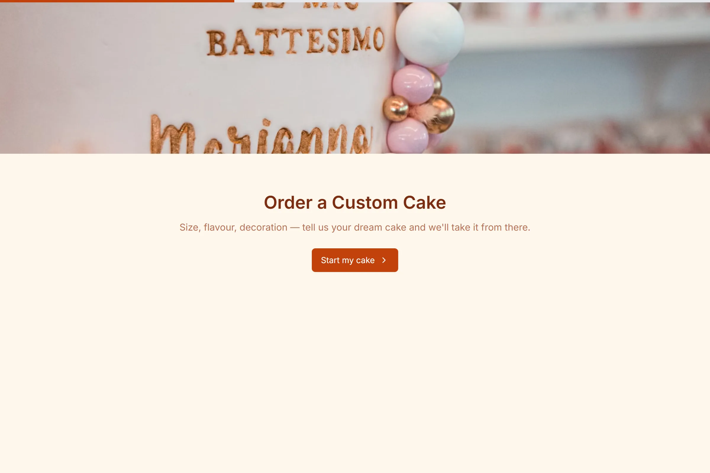 Custom Cake Order Form template preview