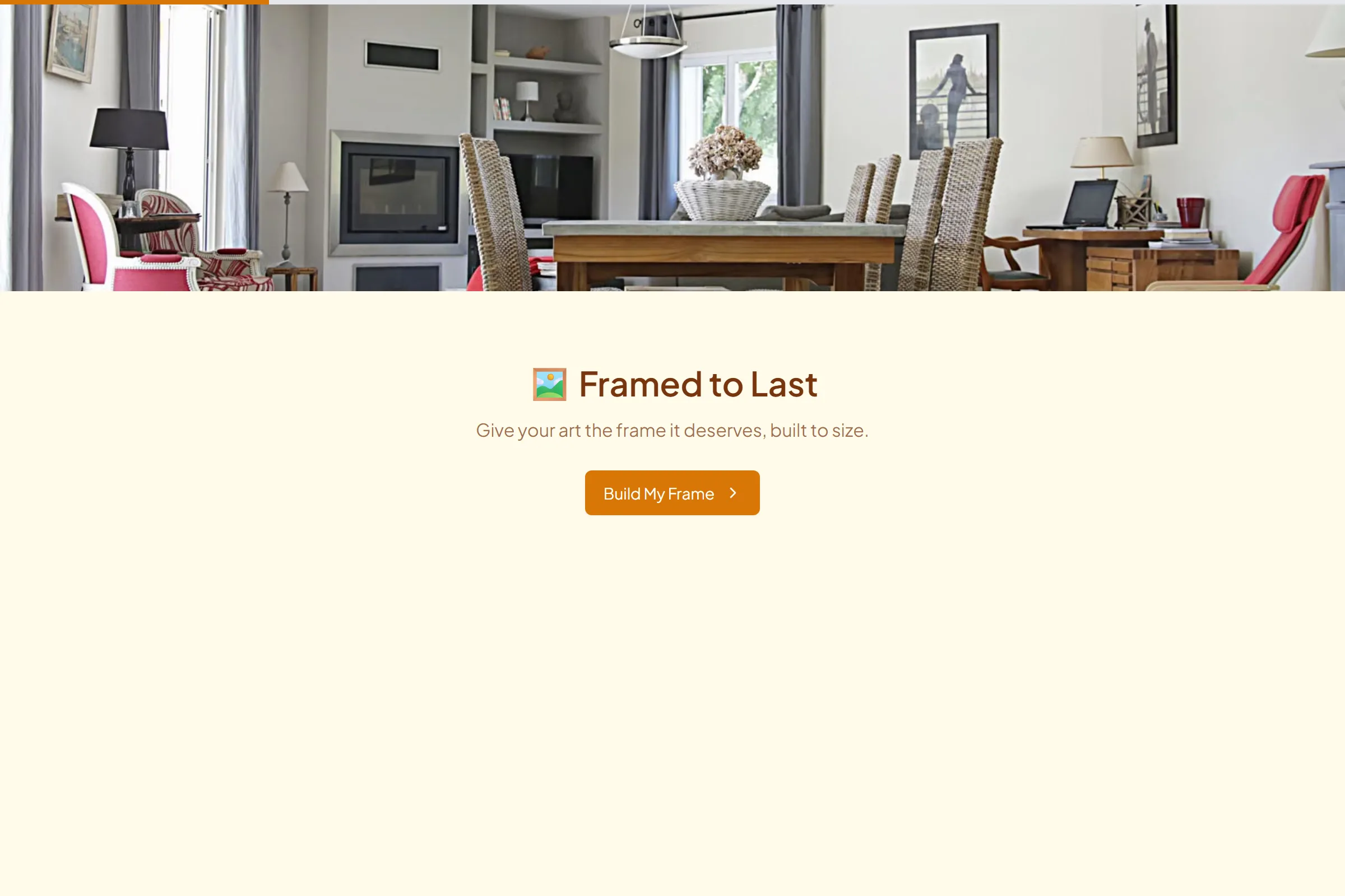 Custom Framing Order template preview