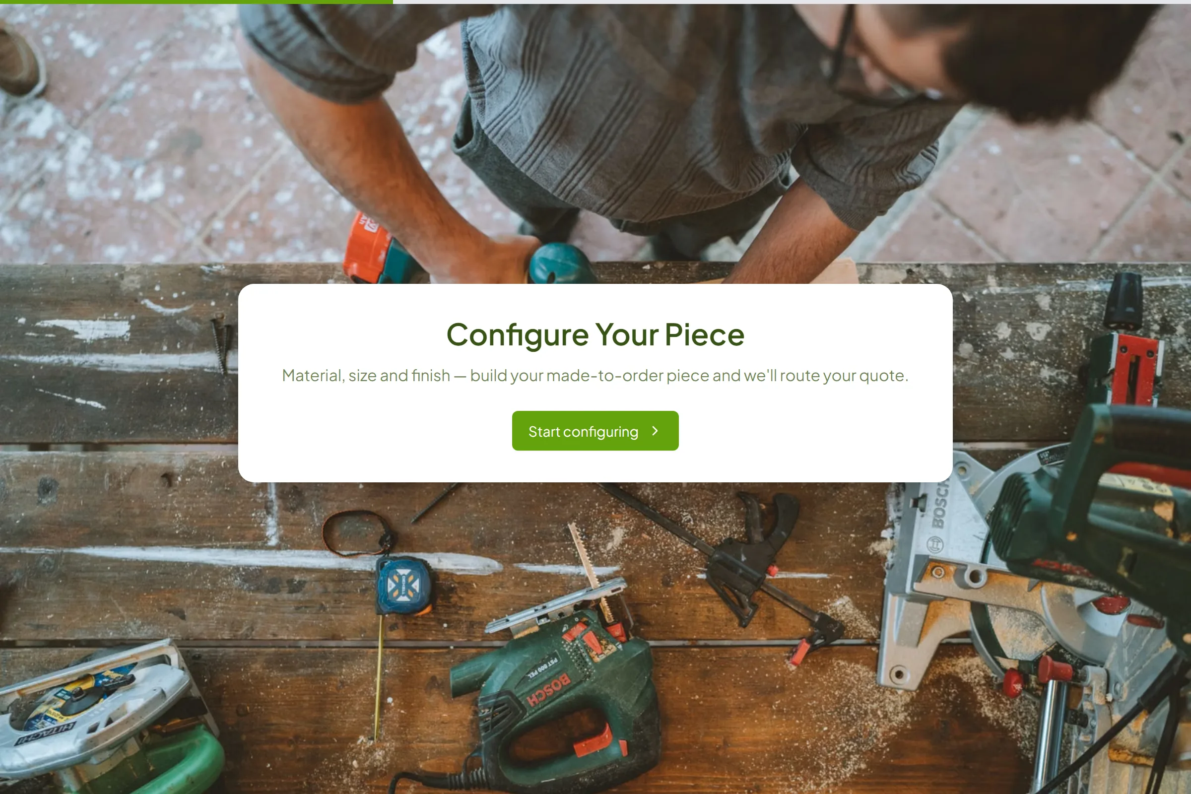 Custom Furniture Configurator template preview