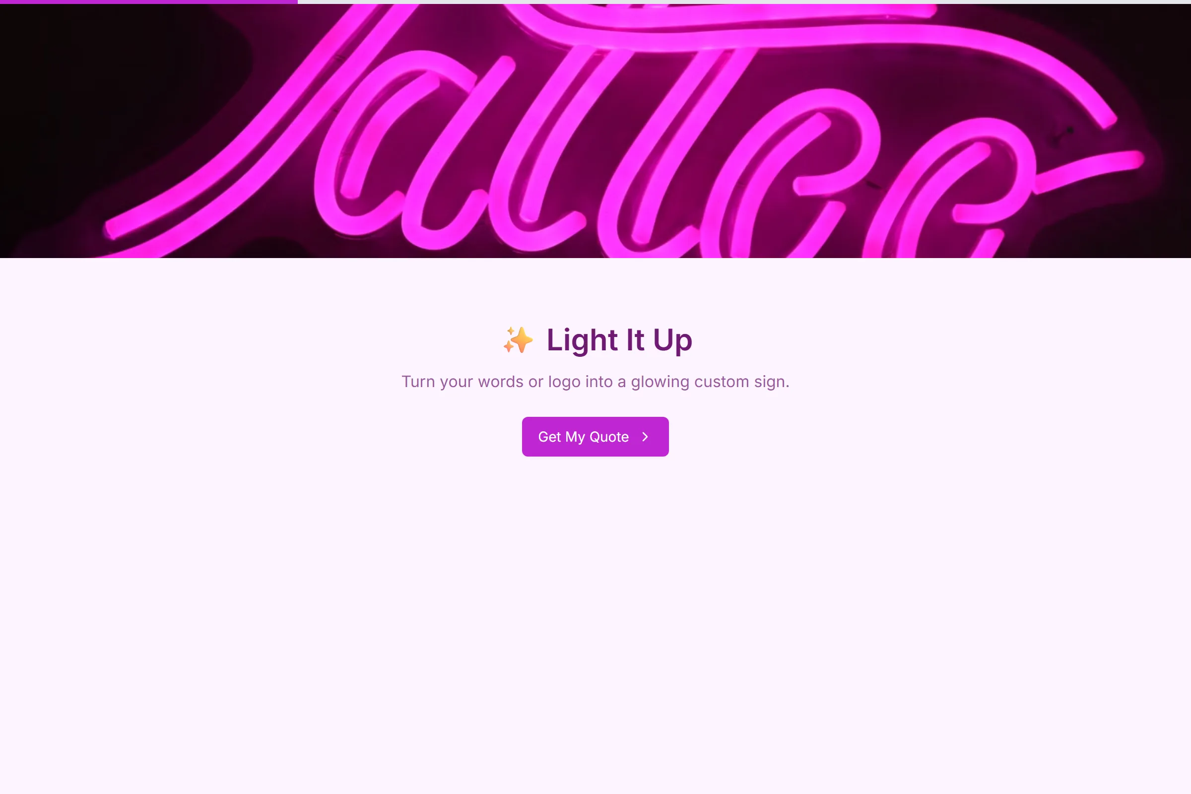 Custom Neon Sign Quote template preview