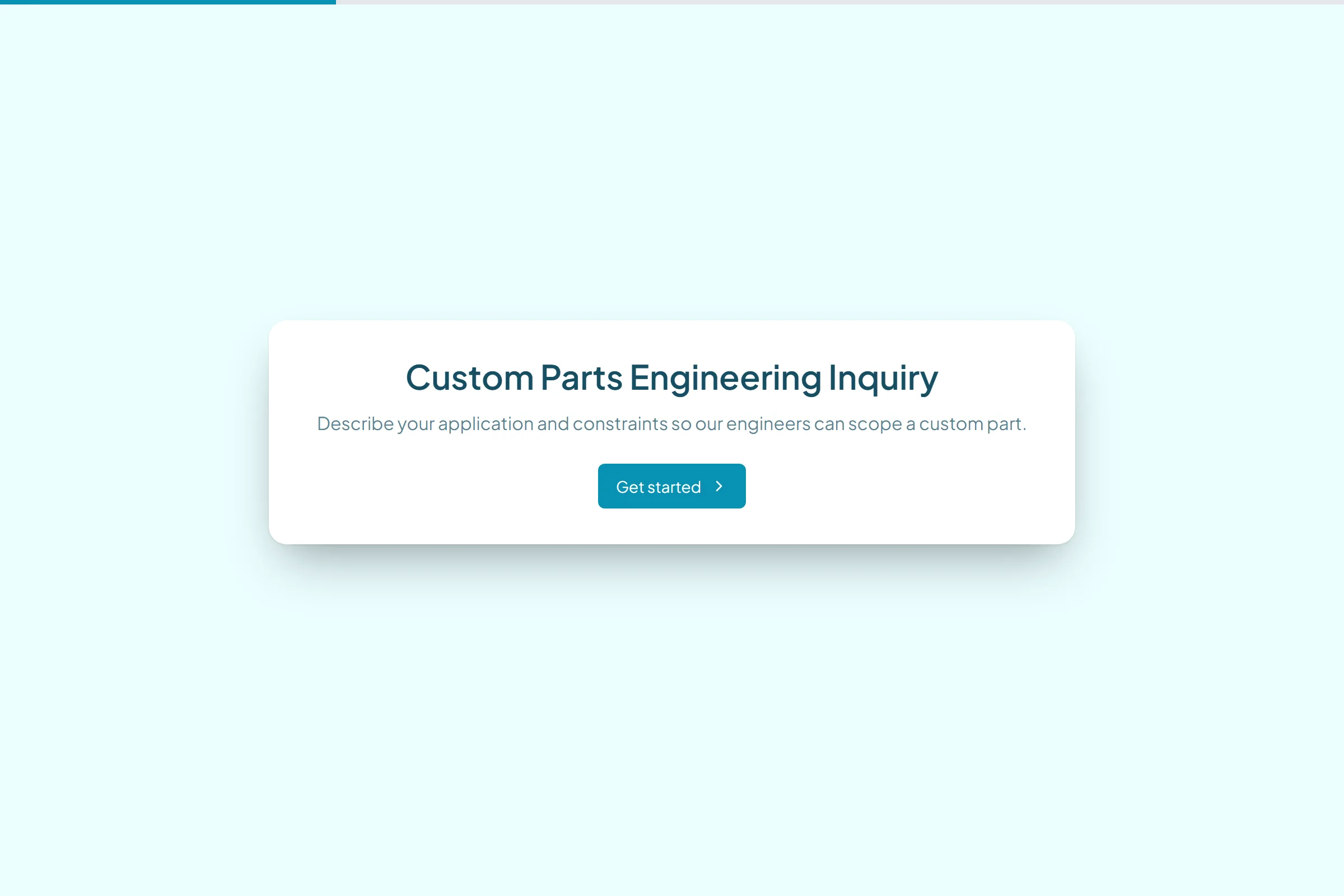 Custom Parts Engineering Inquiry template preview