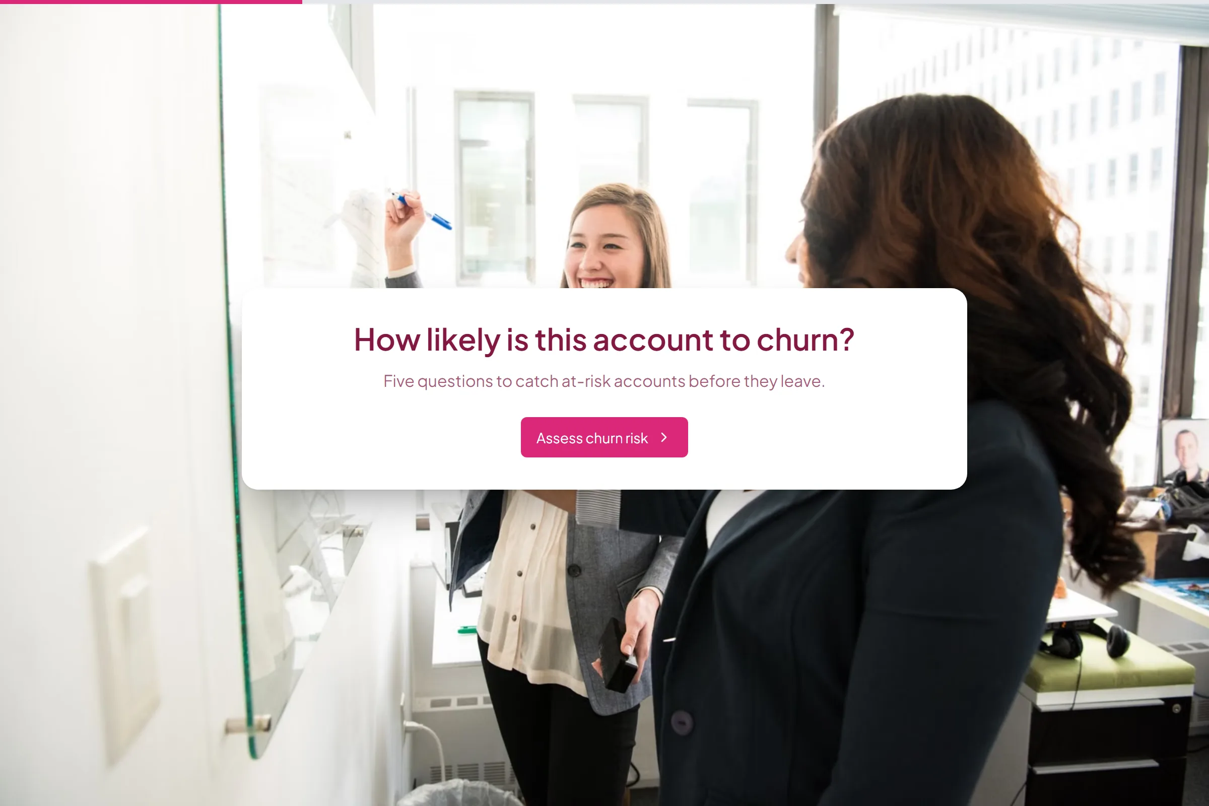 Customer Churn Risk Assessment template preview