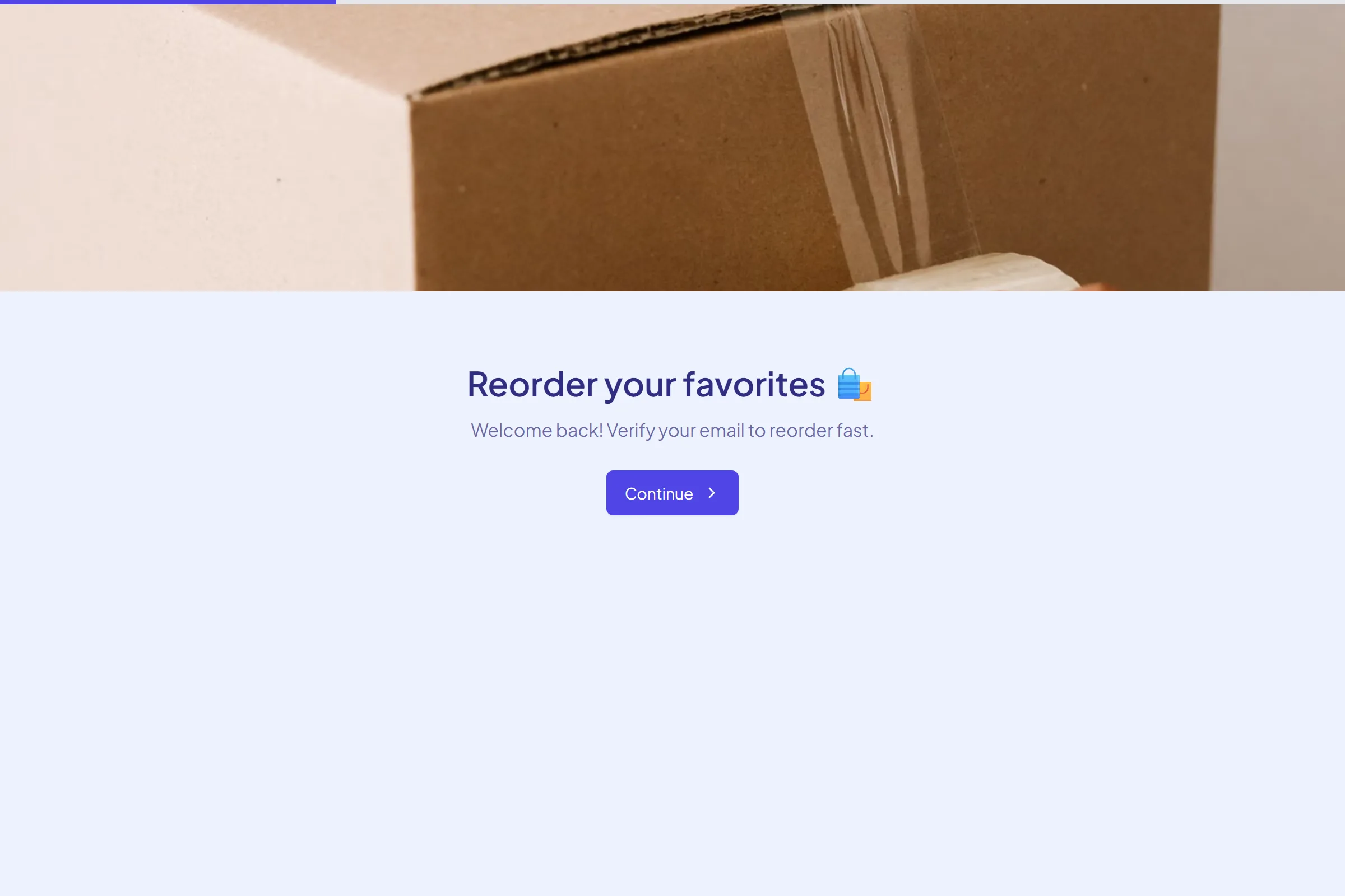 Customer Reorder template preview