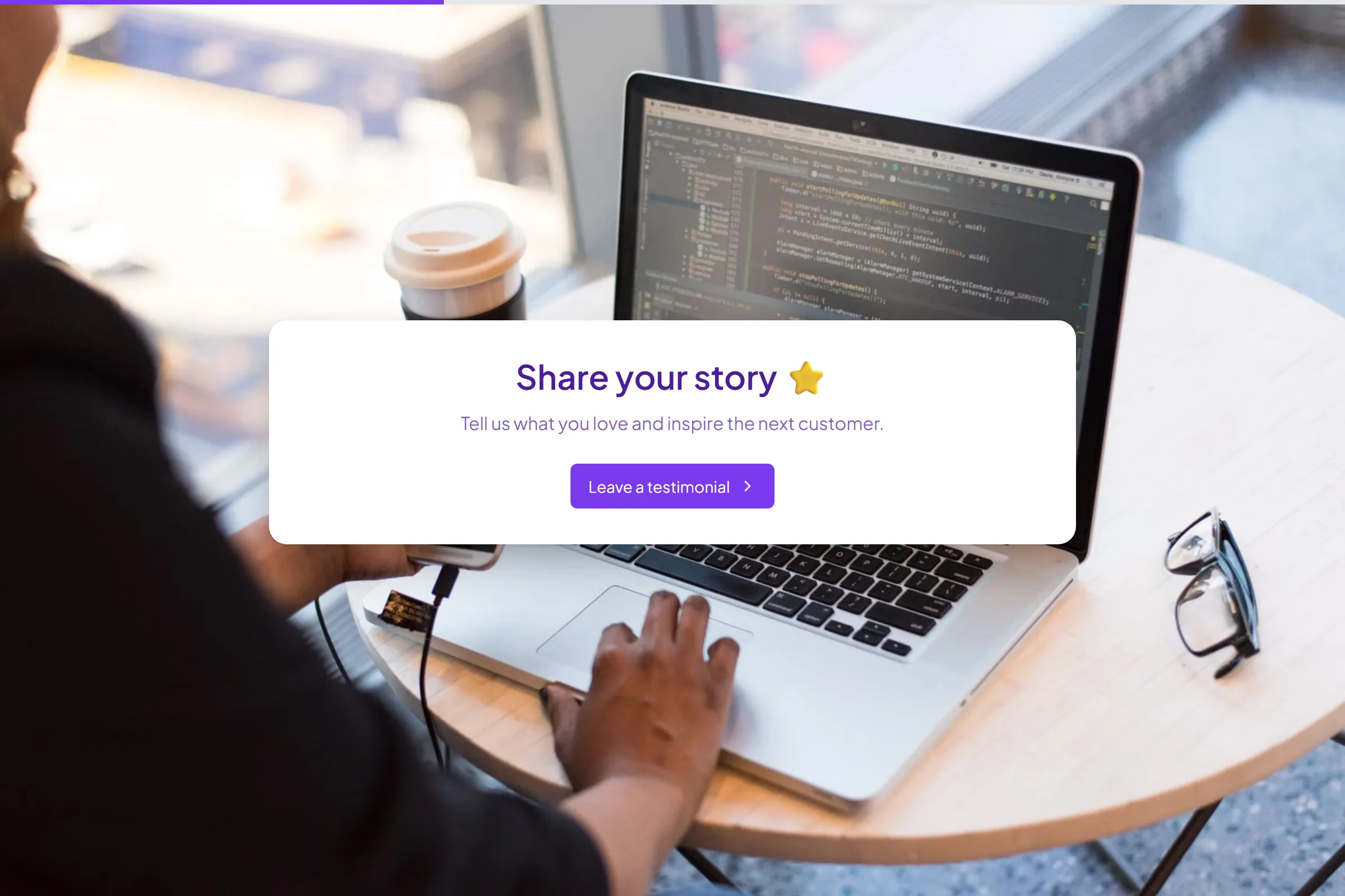 Customer Testimonial Collector template preview