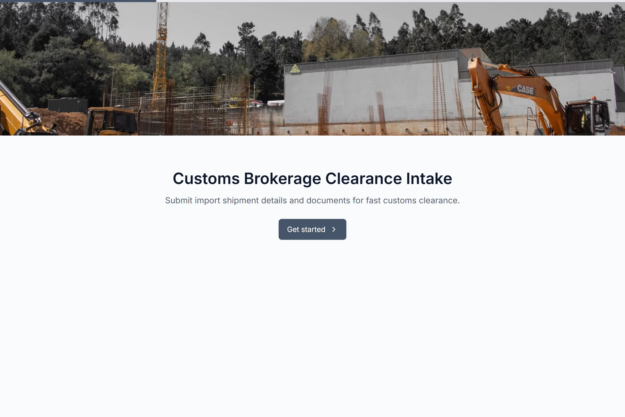 Customs Brokerage Clearance Intake template preview