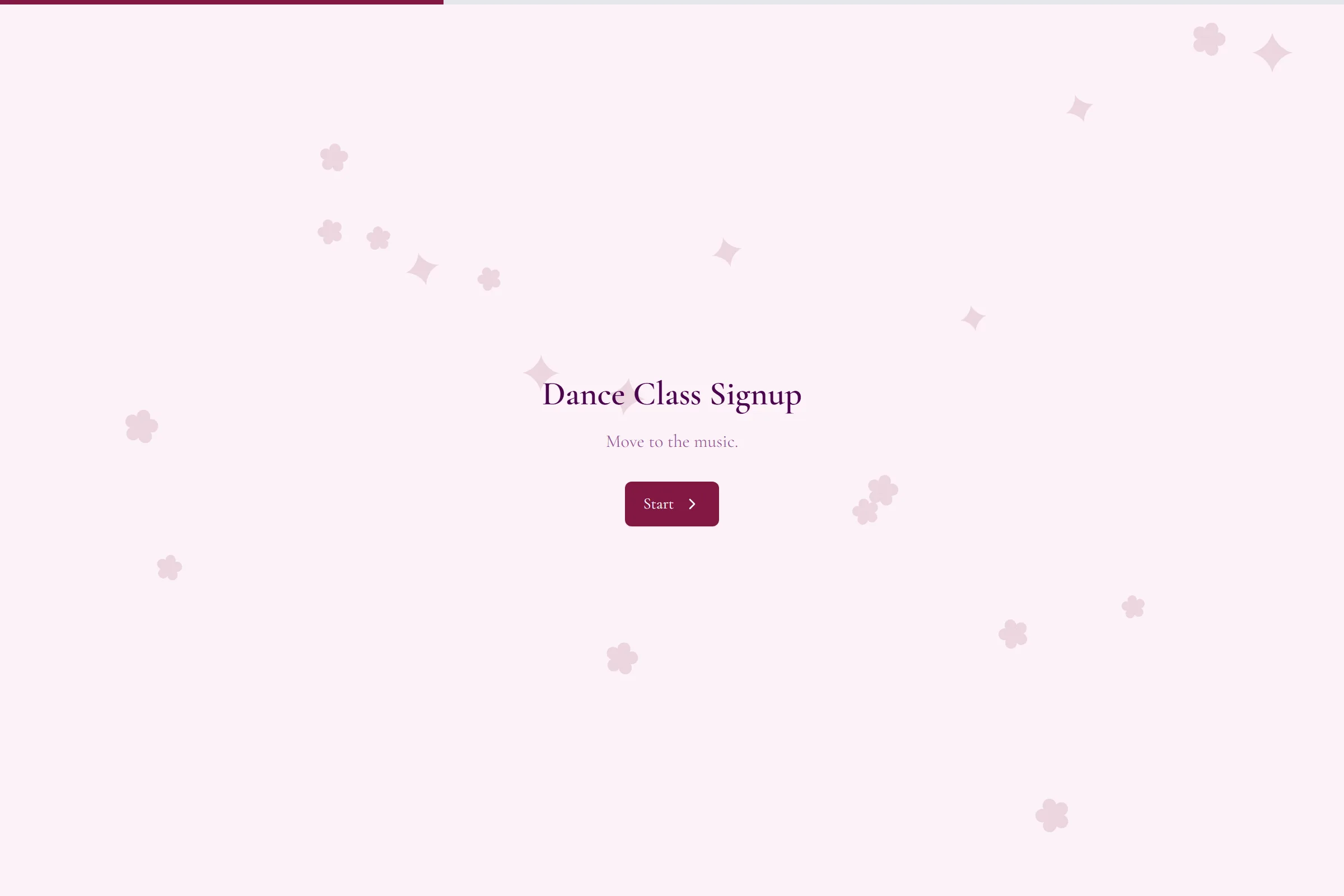 Dance Class Signup template preview