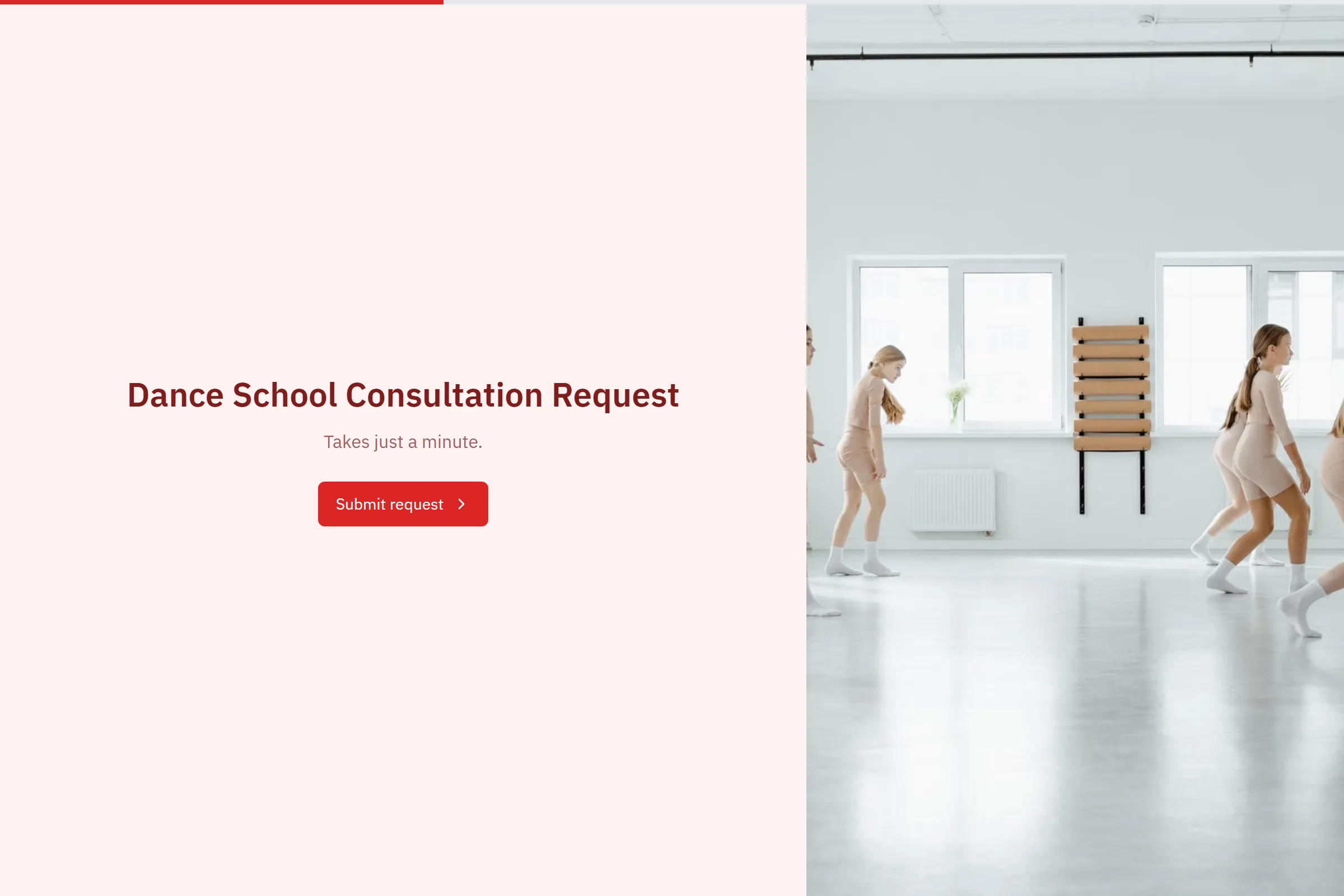 Dance School Consultation Request template preview
