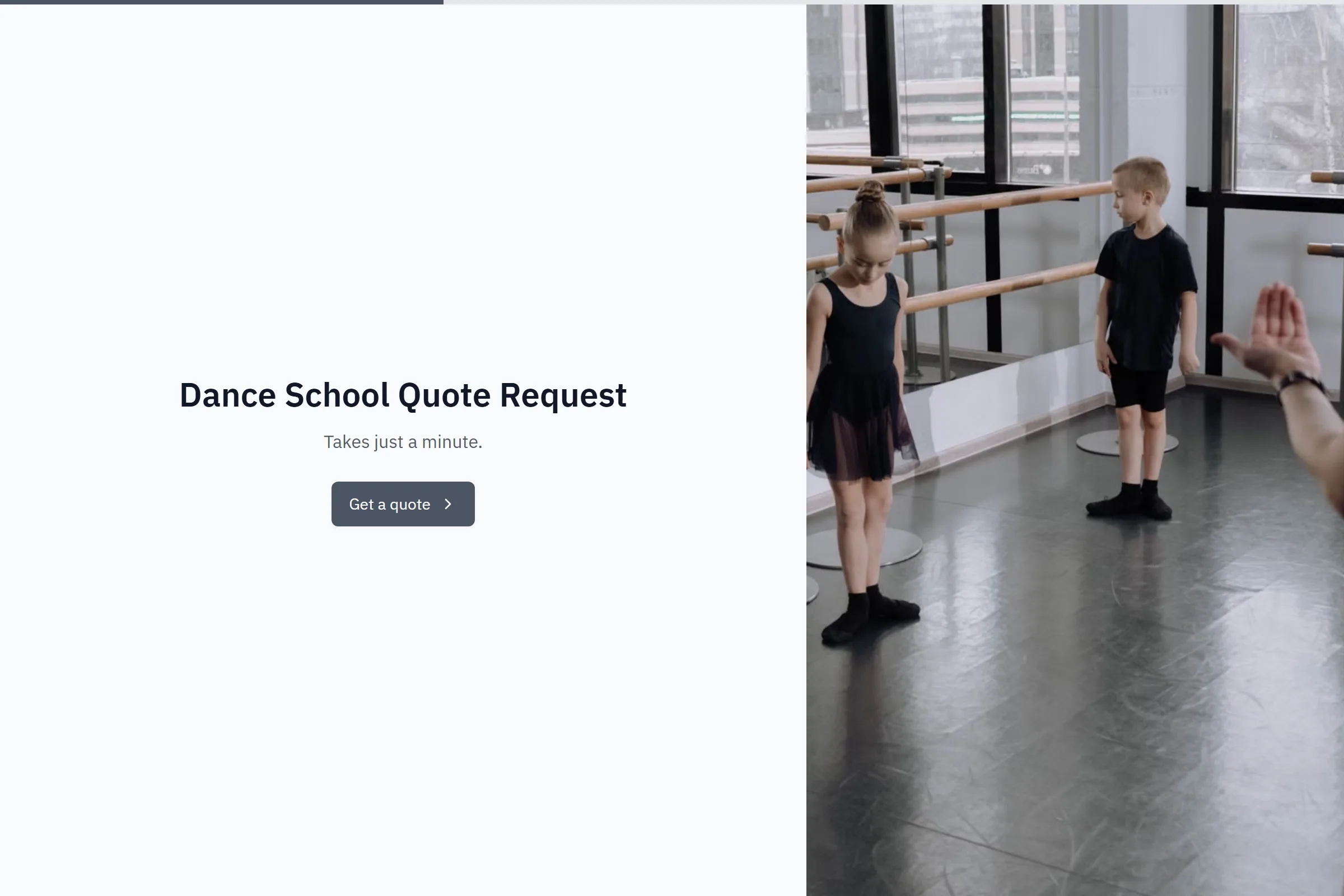 Dance School Quote Request template preview