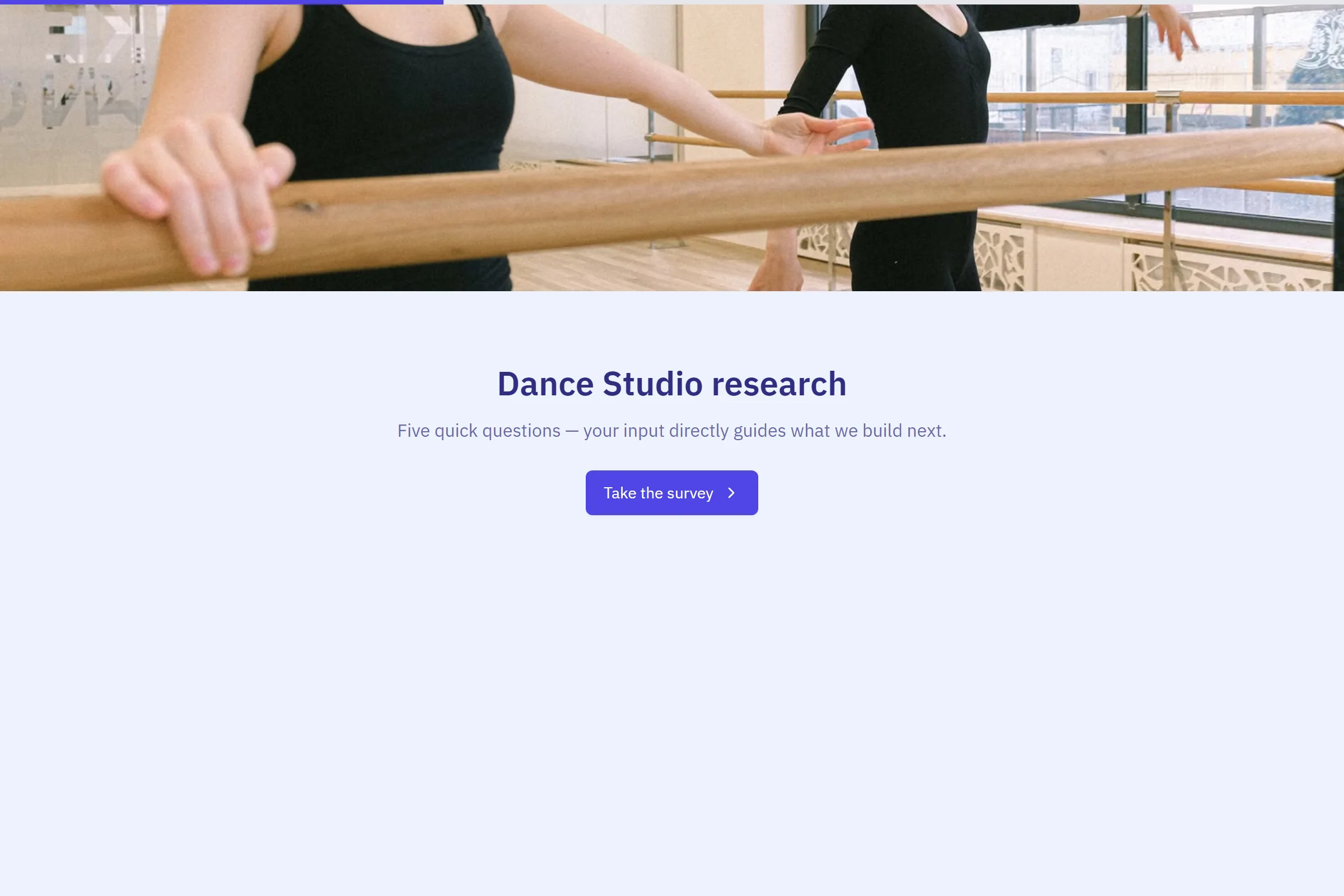 Dance Studio Market Research Survey template preview