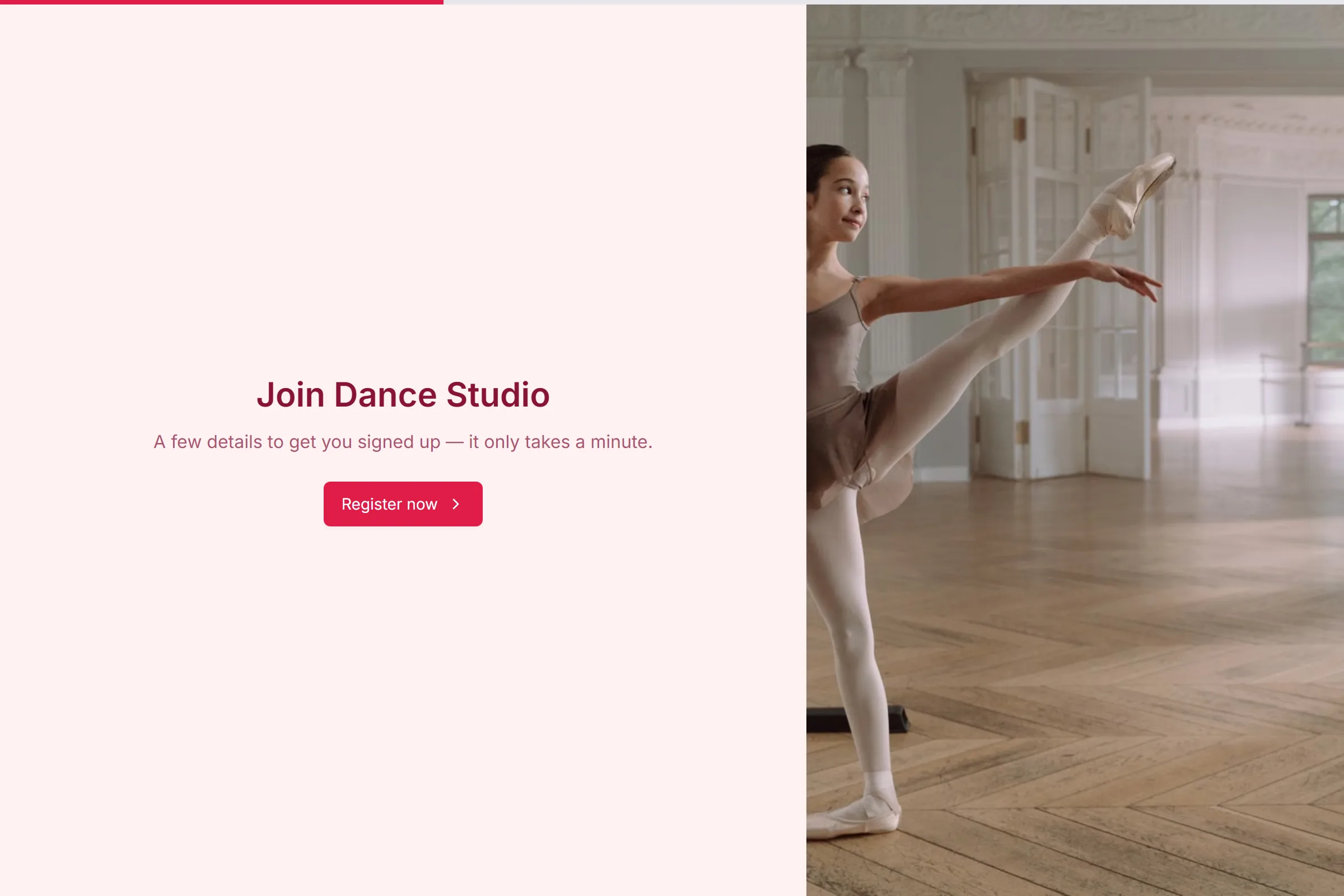 Dance Studio Membership Application template preview