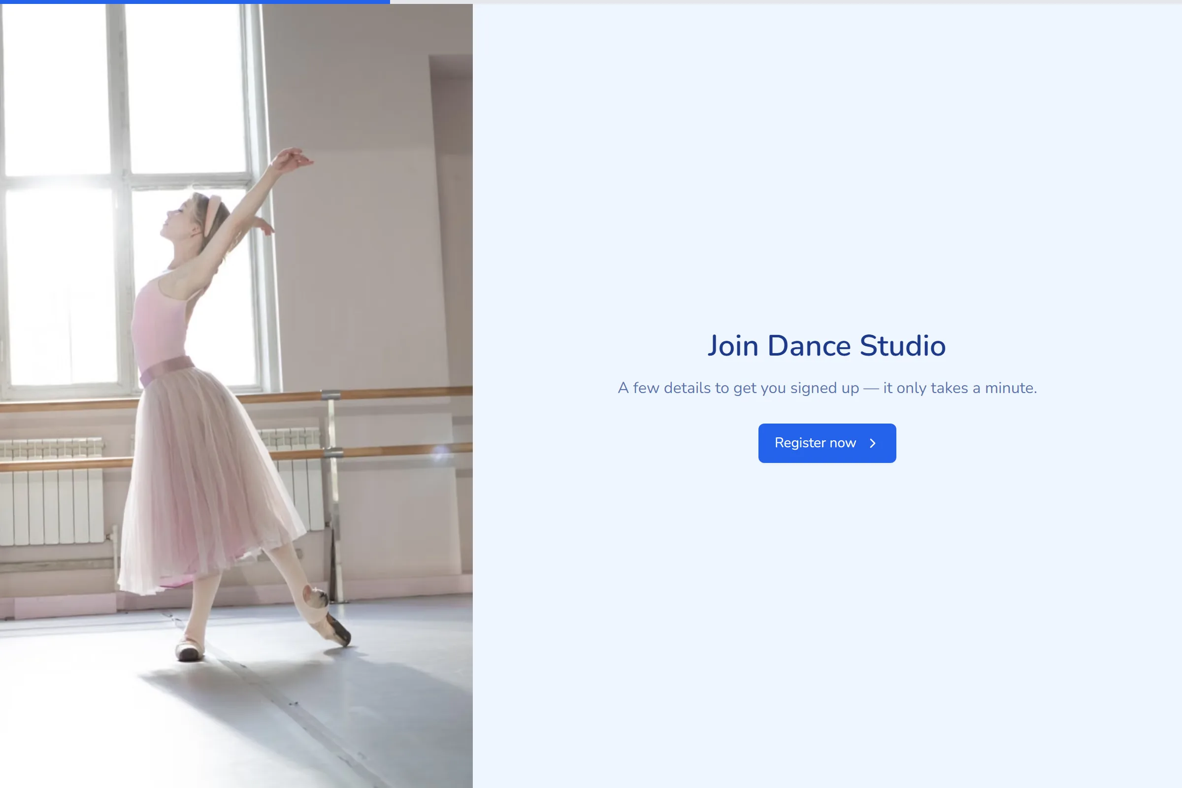 Dance Studio Program Application template preview