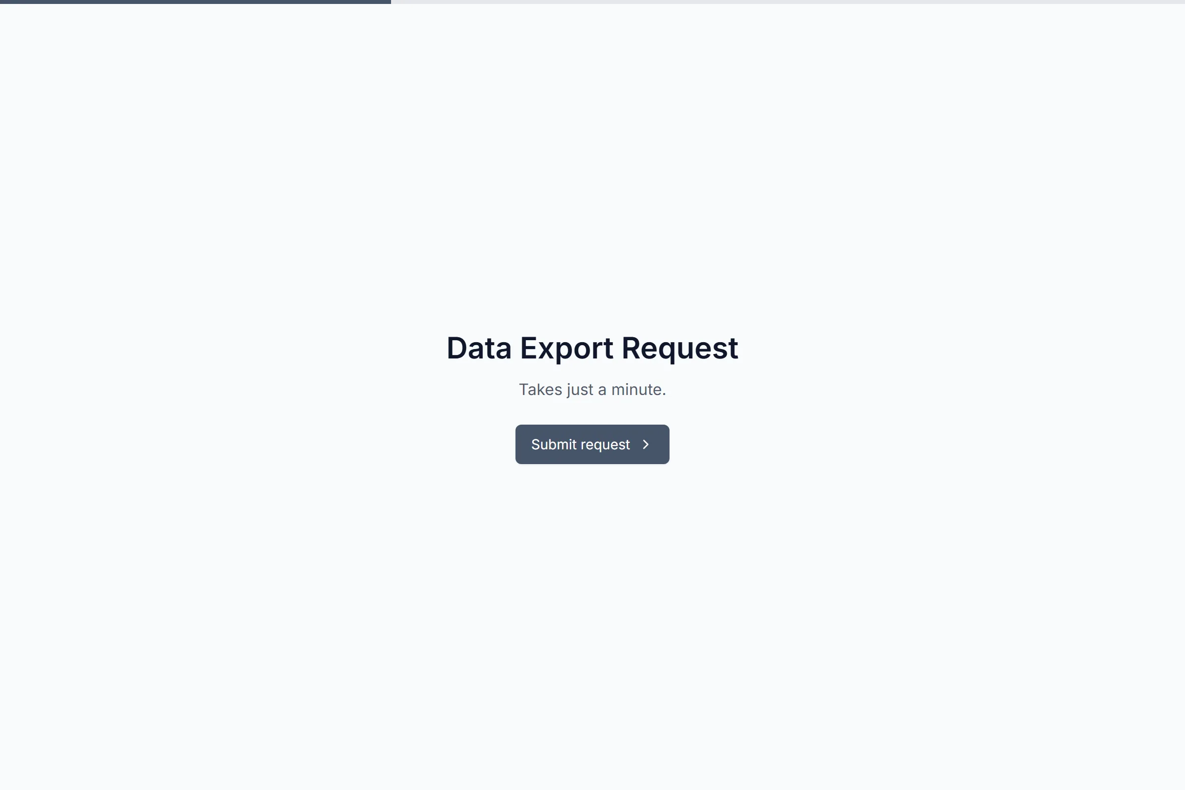 Data Export Request template preview