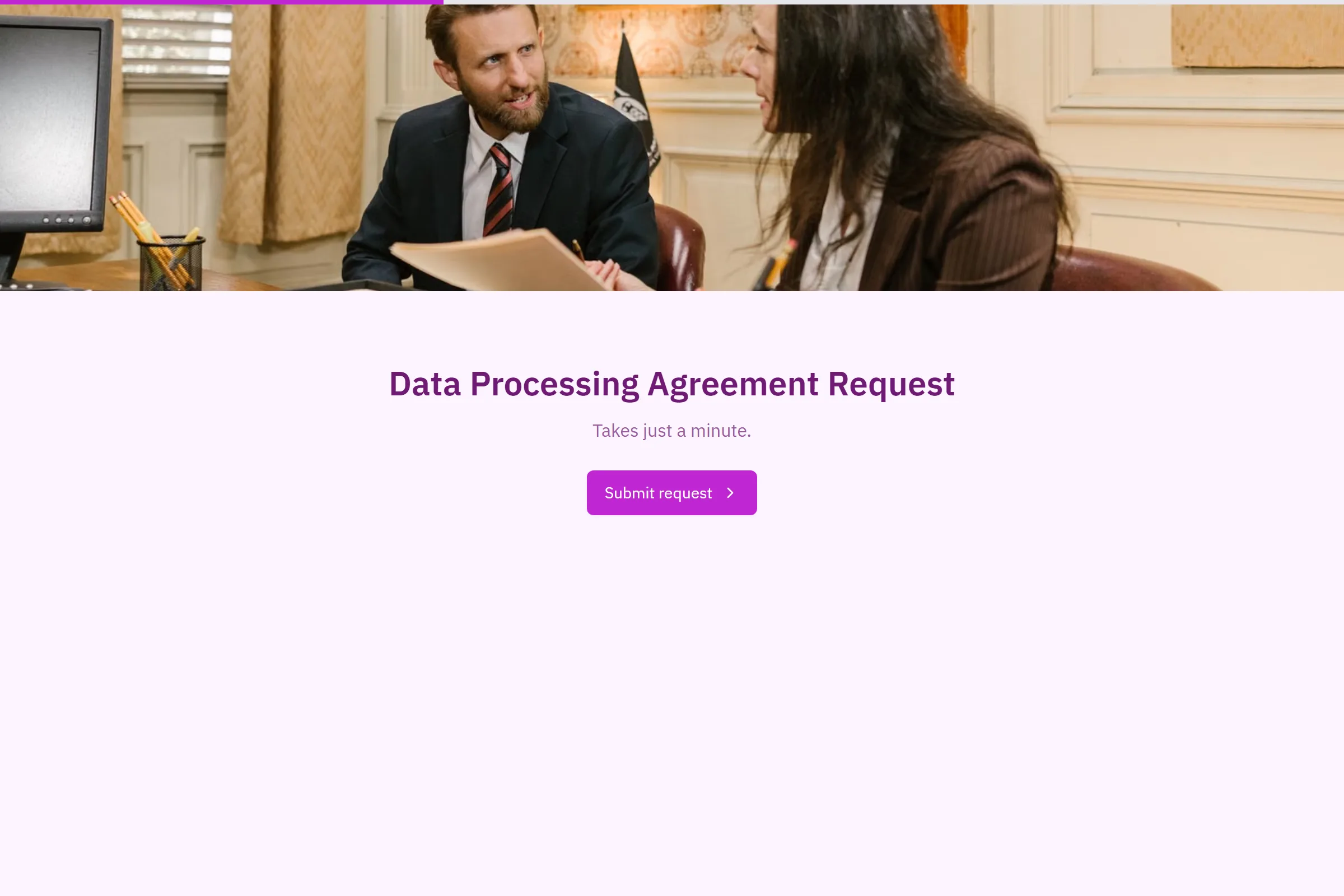Data Processing Agreement Request template preview