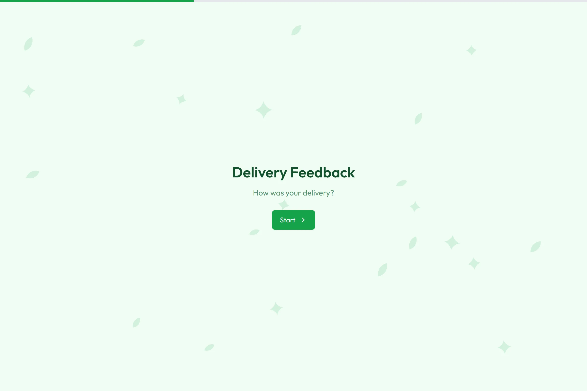 Delivery Feedback template preview
