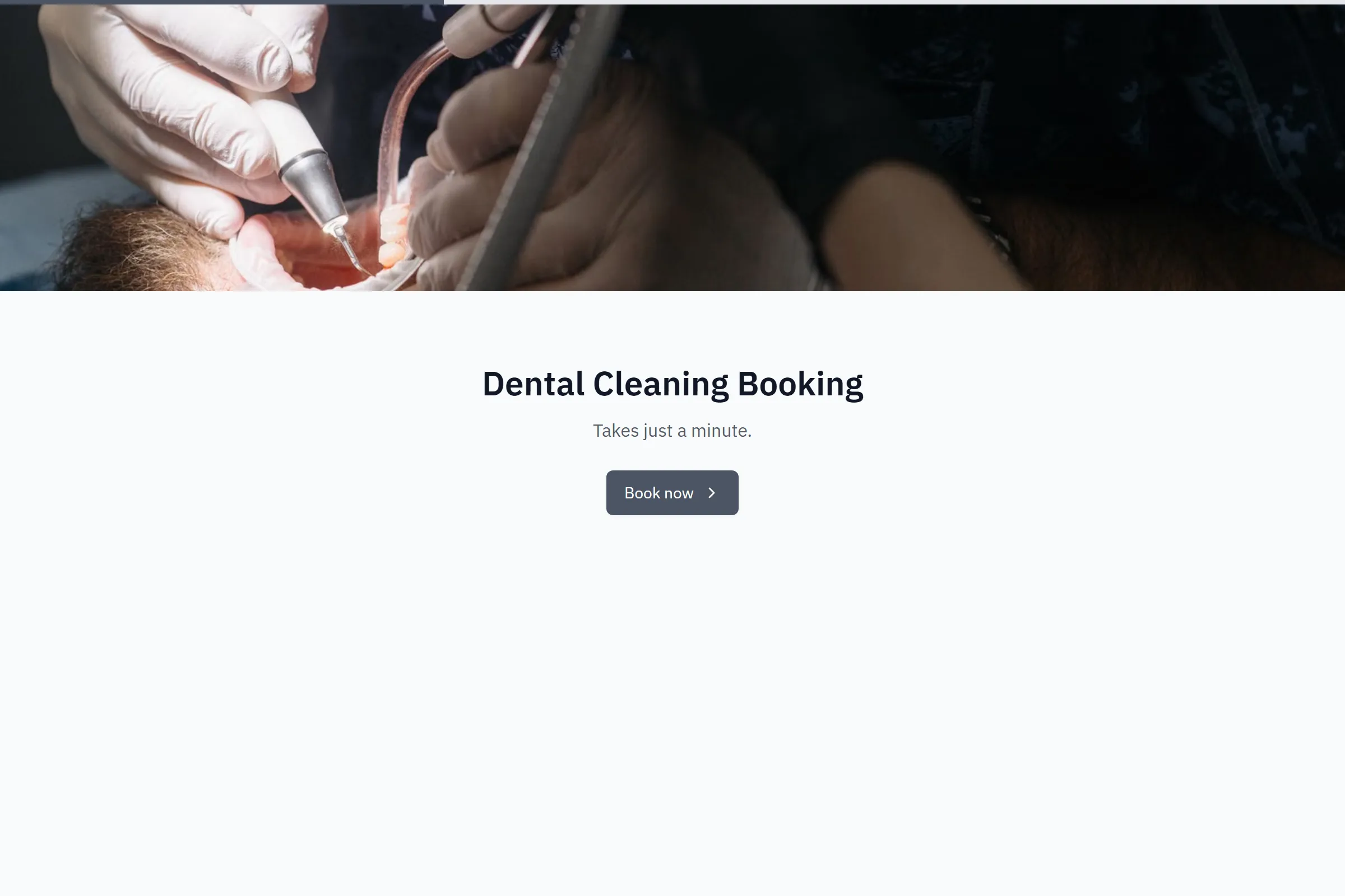 Dental Cleaning Booking template preview