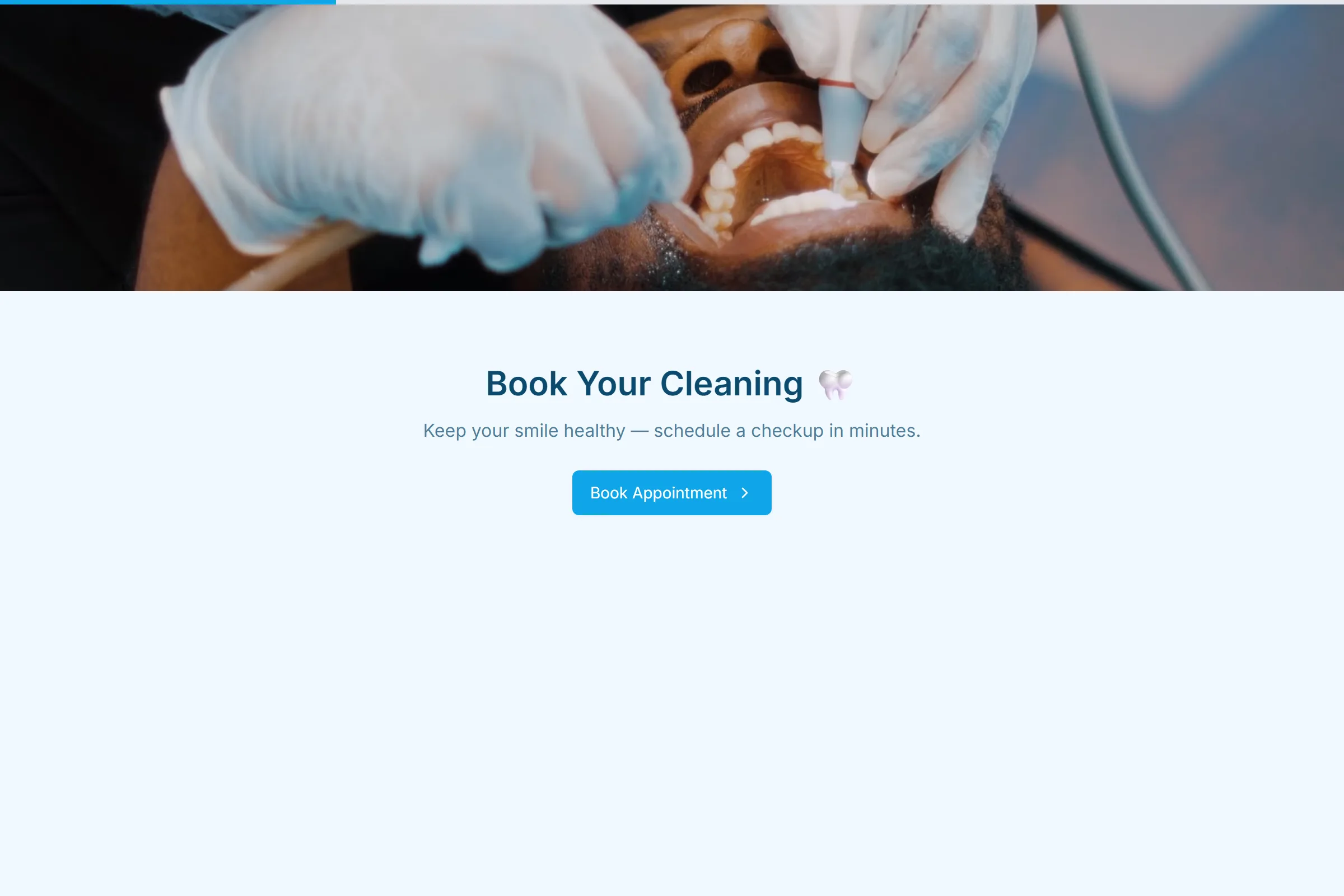 Dental Hygiene Checkup Booking template preview