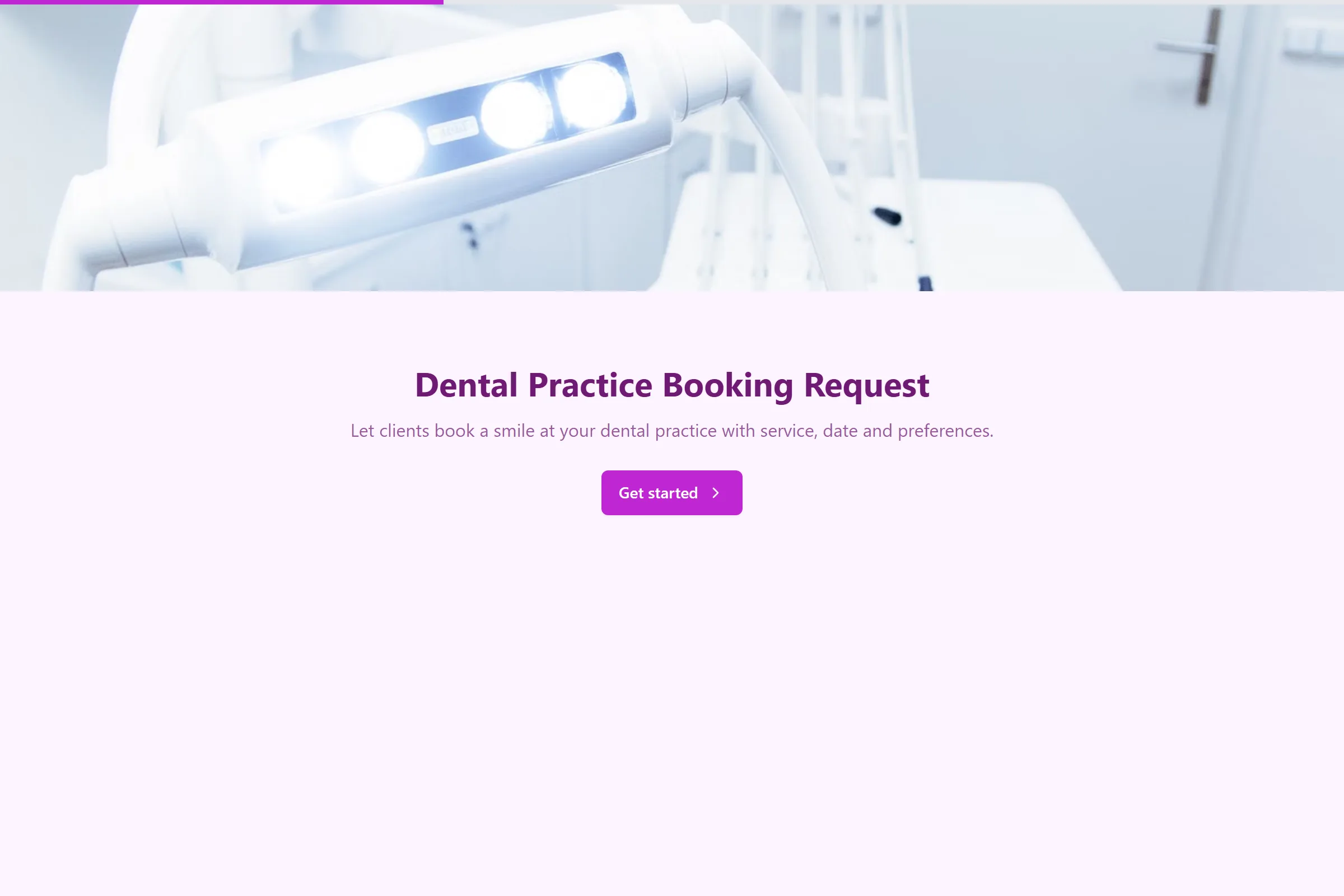 Dental Practice Booking Request template preview
